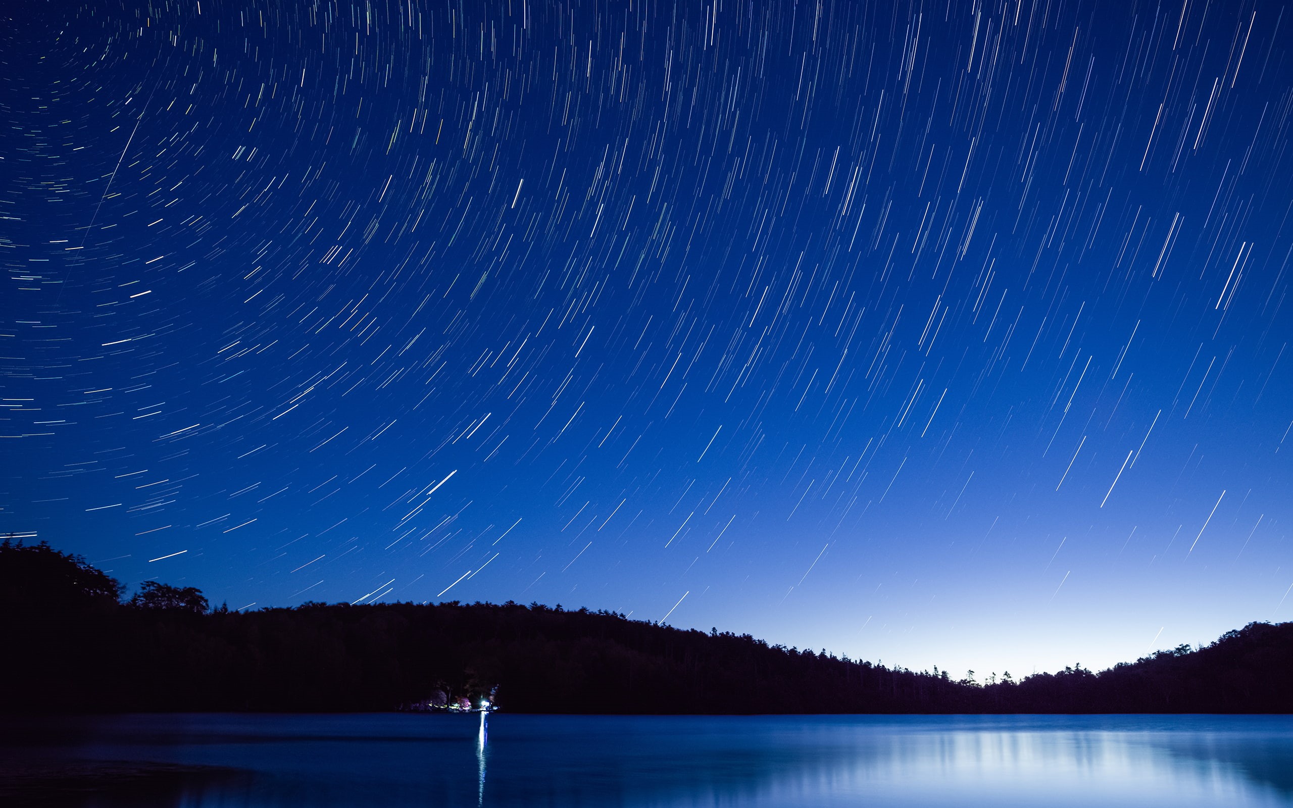 ocean, 2K, hd, night, timelapse, nature, stars, HD Wallpaper