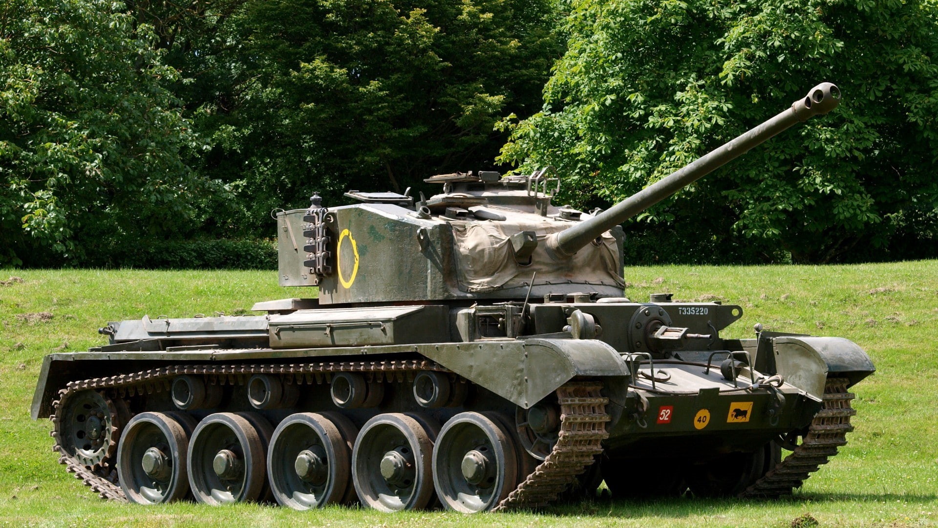 tree, armed forces, no people, day, mode of transportation, outdoors, grass, fighting, 1080P, tank, nature, field, land vehicle, weapon, plant, Comet 1, HD Wallpaper