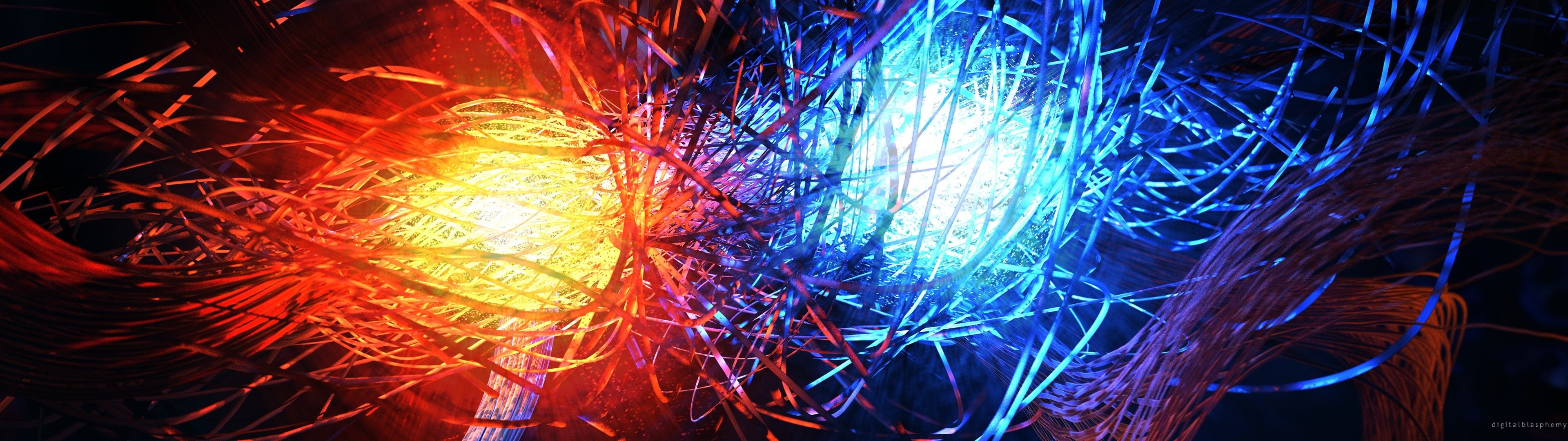 abstract, monitor, screen, multi, dual, multiple, 4K, HD Wallpaper
