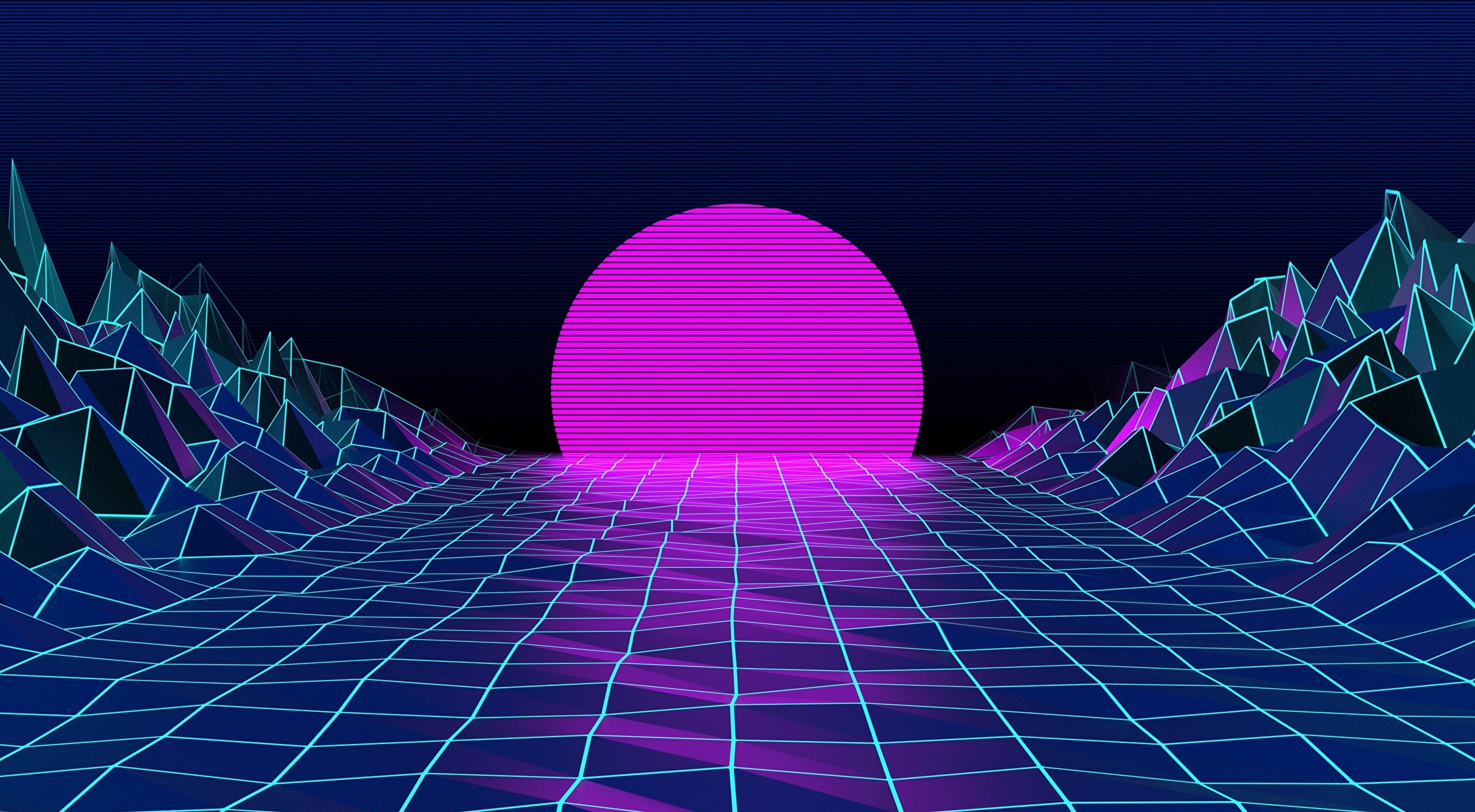 Synth-pop, Synthwave, Synth, 2K, Neon, Retrowave, The moon, Synth pop, Electronic, Graphics, Mountains, The sun, Sinti, Synthpop, Darkwave, HD Wallpaper