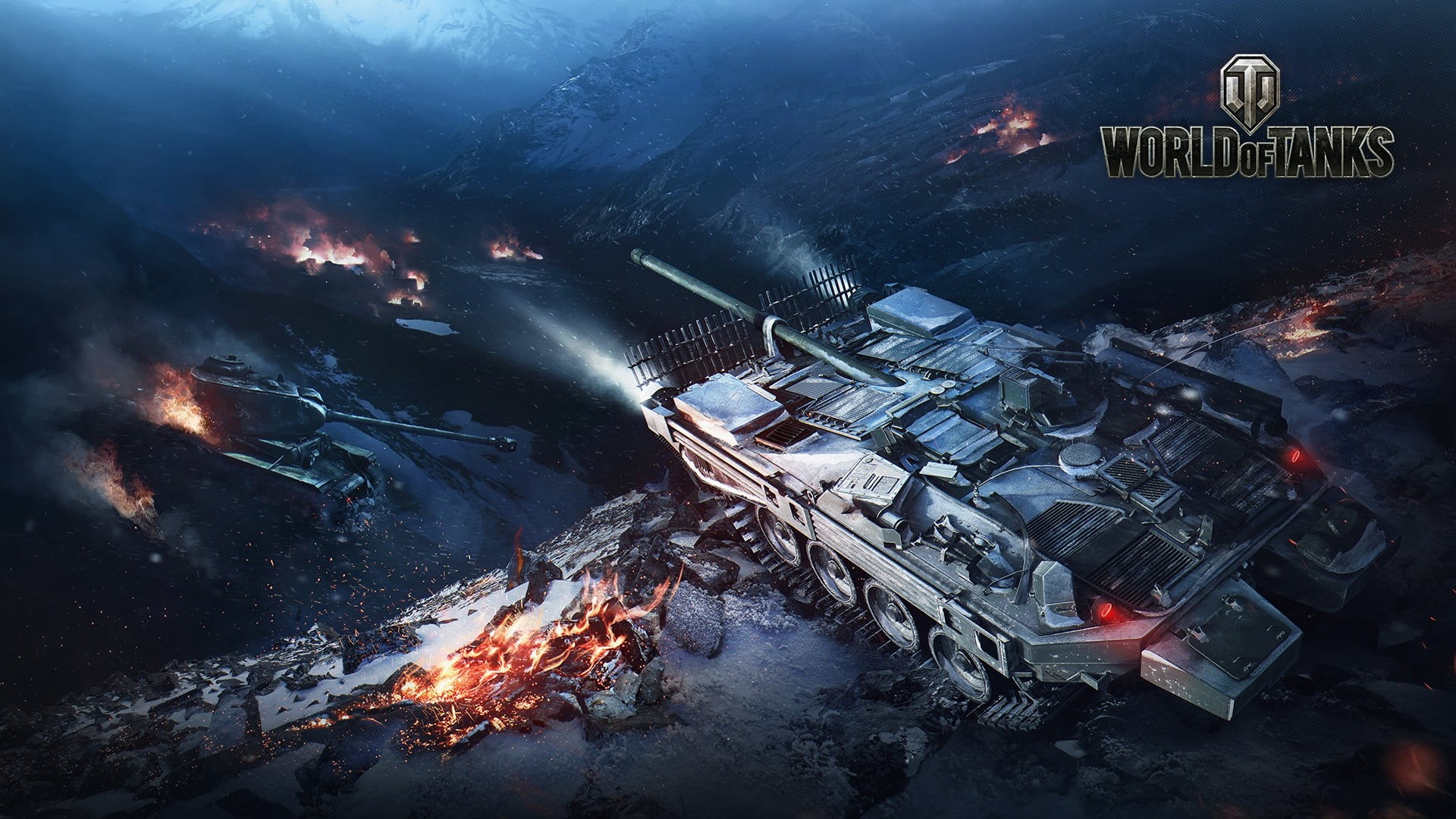 flame, burning, world, 1080P, nature, World Of Tanks, s long 103B, night, smoke - physical structure, bonfire, environment, outdoors, high angle view, HD Wallpaper