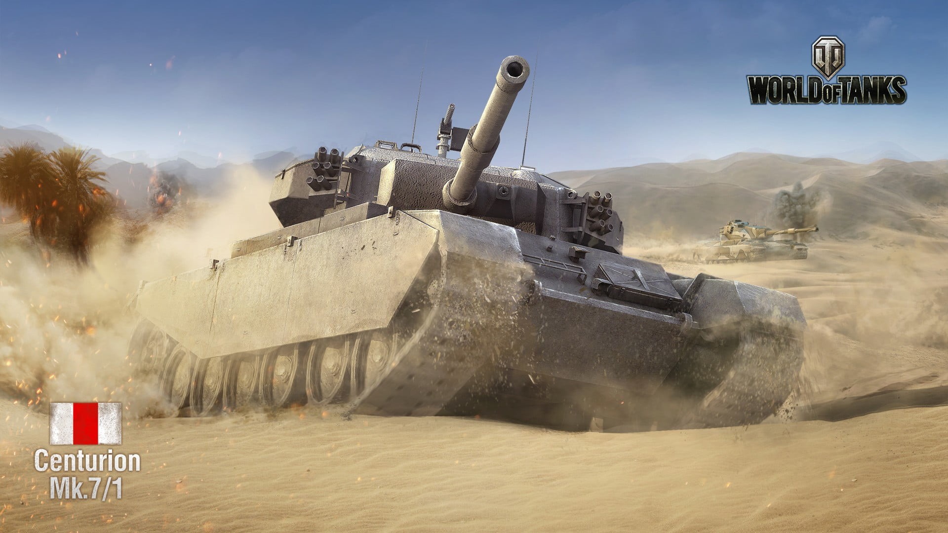 military, World of Tanks, armed forces, transportation, war, camouflage, fighting, government, no people, cannon, dust, Centurion Mk.7/1, day, aggression, HD Wallpaper