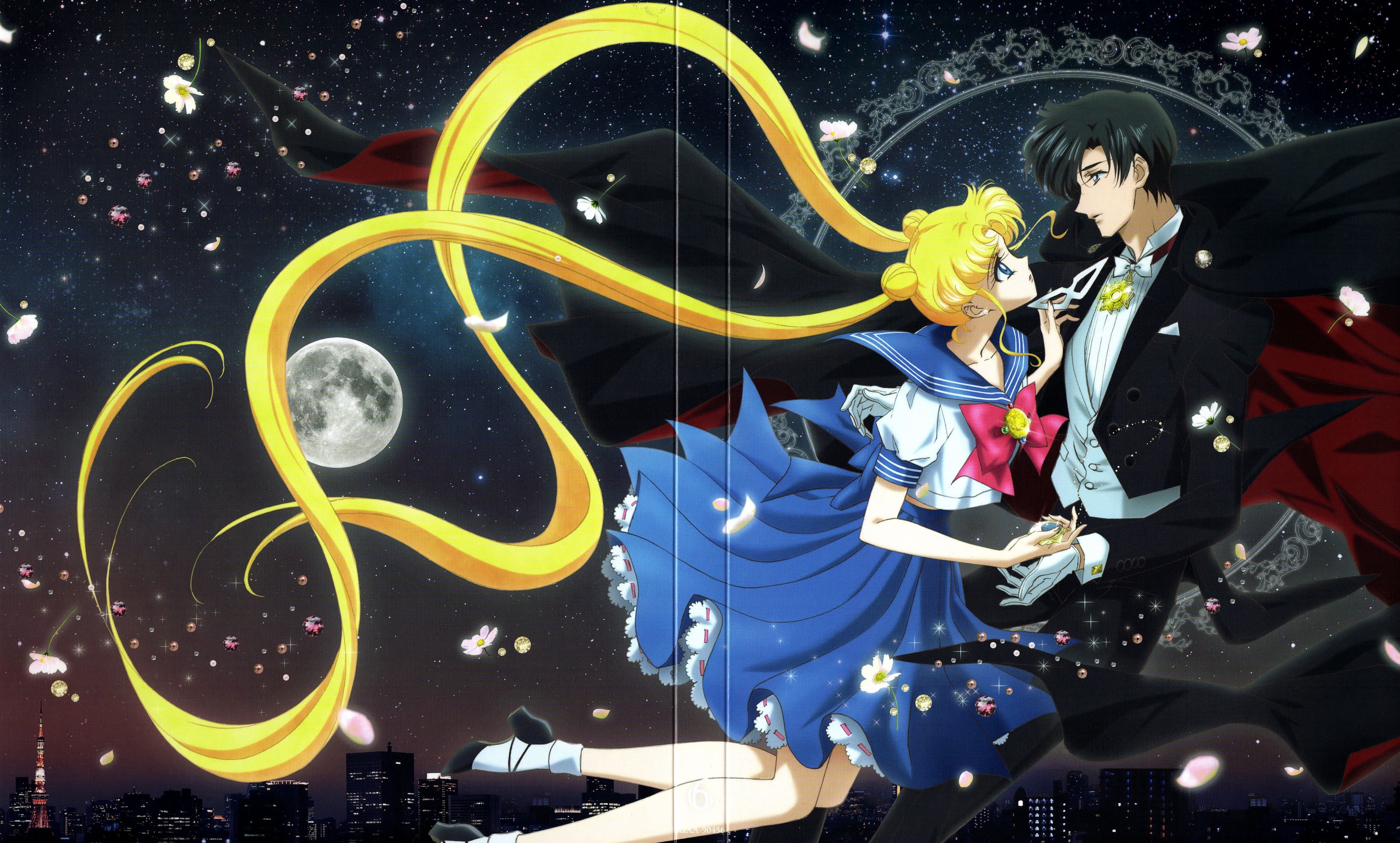 underwater, lifestyles, nature, group of people, yellow, standing, multi colored, floral, people, real people, textile, blue, art and craft, Sailor Moon, HD Wallpaper