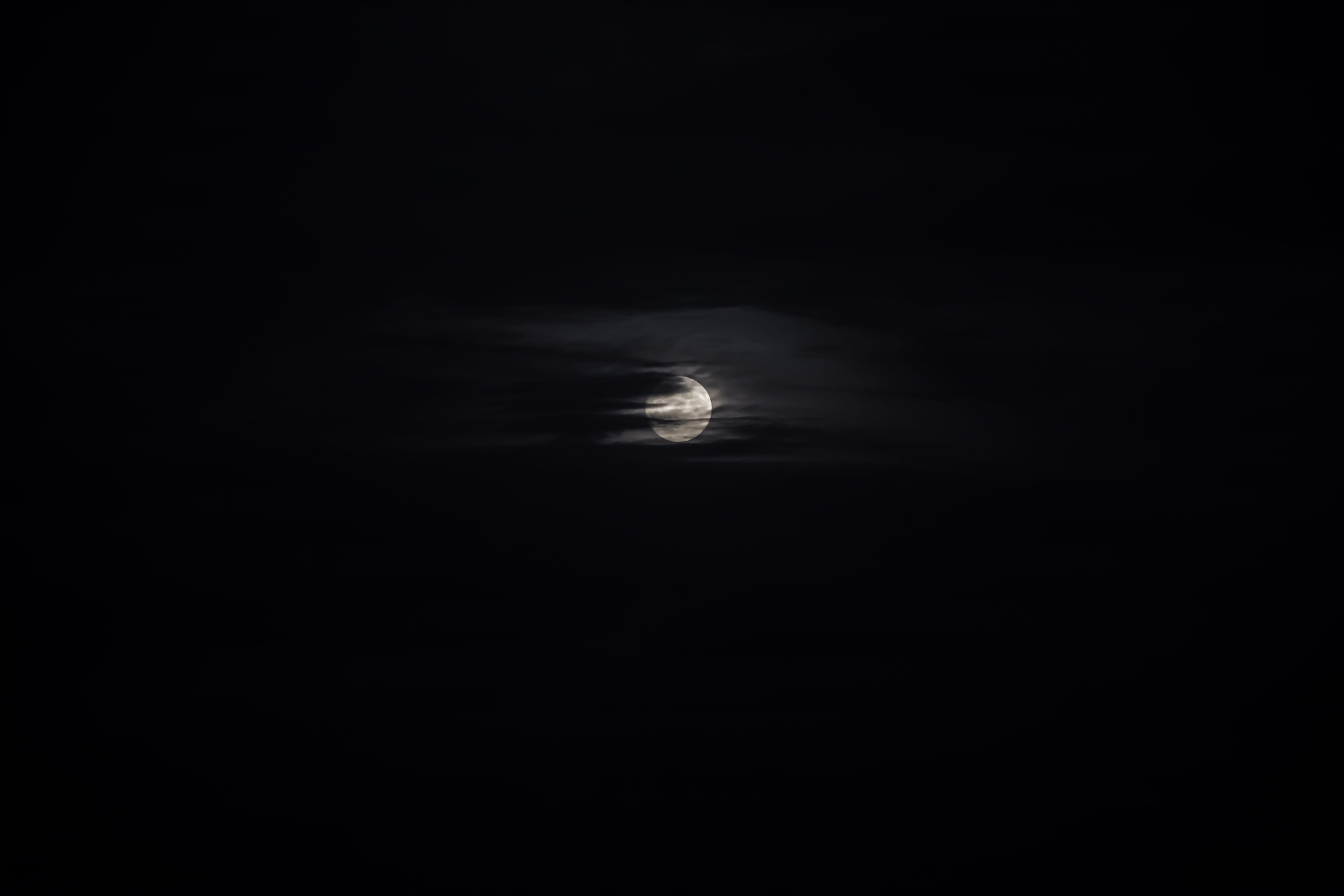 spooky, night, sky, mystery, tranquility, october, dark, astronomy, moonlight, no people, black, studio shot, planetary moon, reflection, 5K, beauty in nature, HD Wallpaper