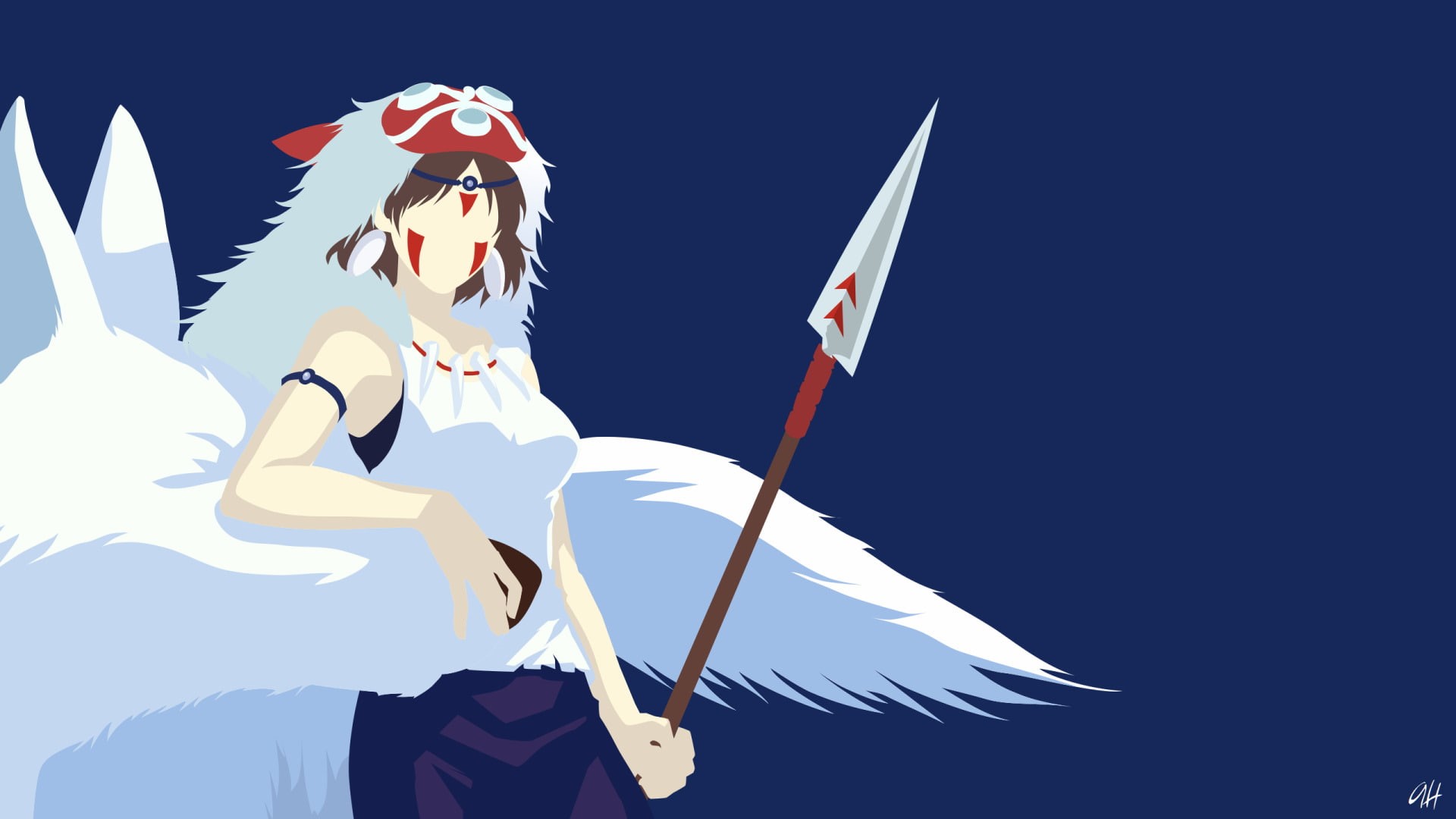 Minimalist, Anime, 1080P, Movie, Mononoke Hime, Princess Mononoke, HD Wallpaper