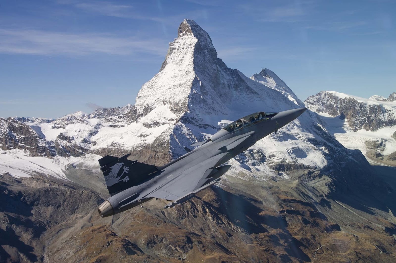outdoors, mountain peak, mountain, cold temperature, non-urban scene, day, 720P, airplane, beauty in nature, jet, landscape, jet fighter, no people, winter, HD Wallpaper
