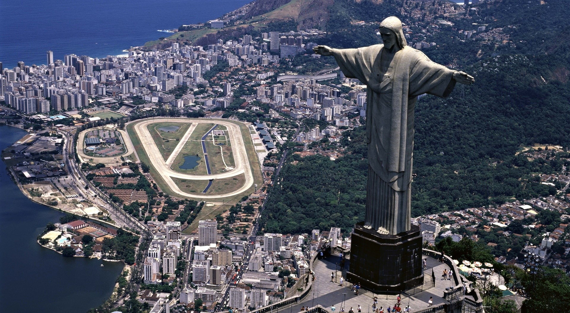 travel, Christ, outdoors, travel destinations, skyscraper, representation, no people, high angle view, financial district, rio, human representation, tourism, HD Wallpaper