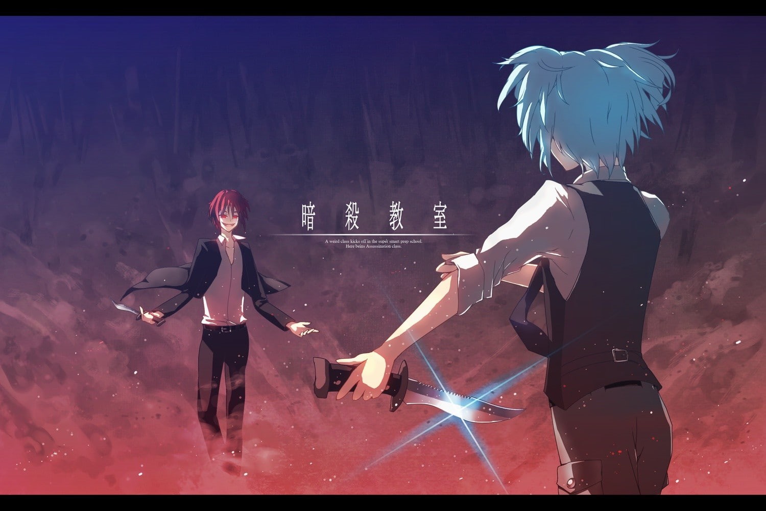 digital composite, people, dancing, anime boys, occupation, young men, standing, fighting, full length, Karma Akabane, real people, motion, adult, water, HD Wallpaper
