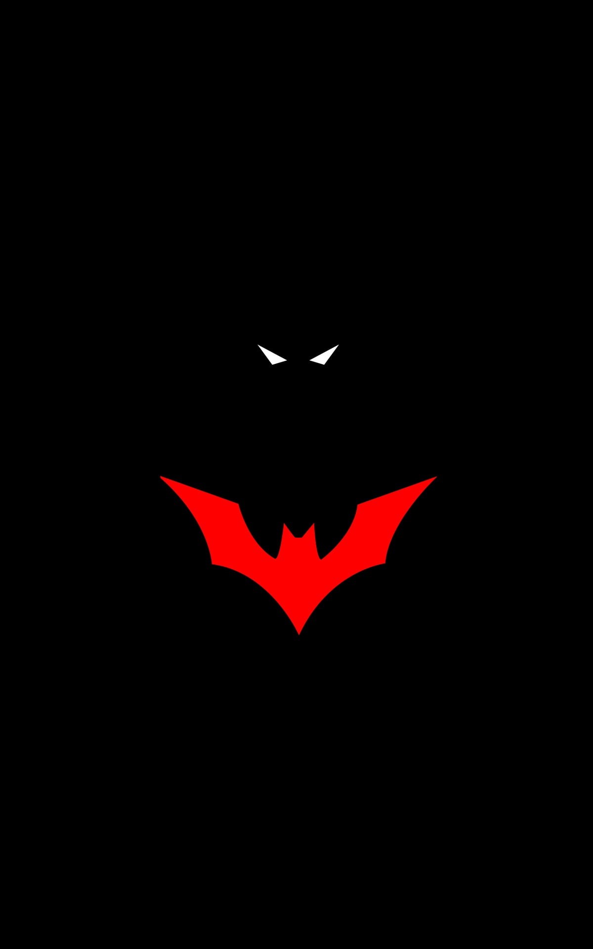 studio shot, Batman, no people, mystery, illustration, horror, portrait display, minimalism, emotion, halloween, fear, DC Comics, dark, red, black color, Phone HD Wallpaper