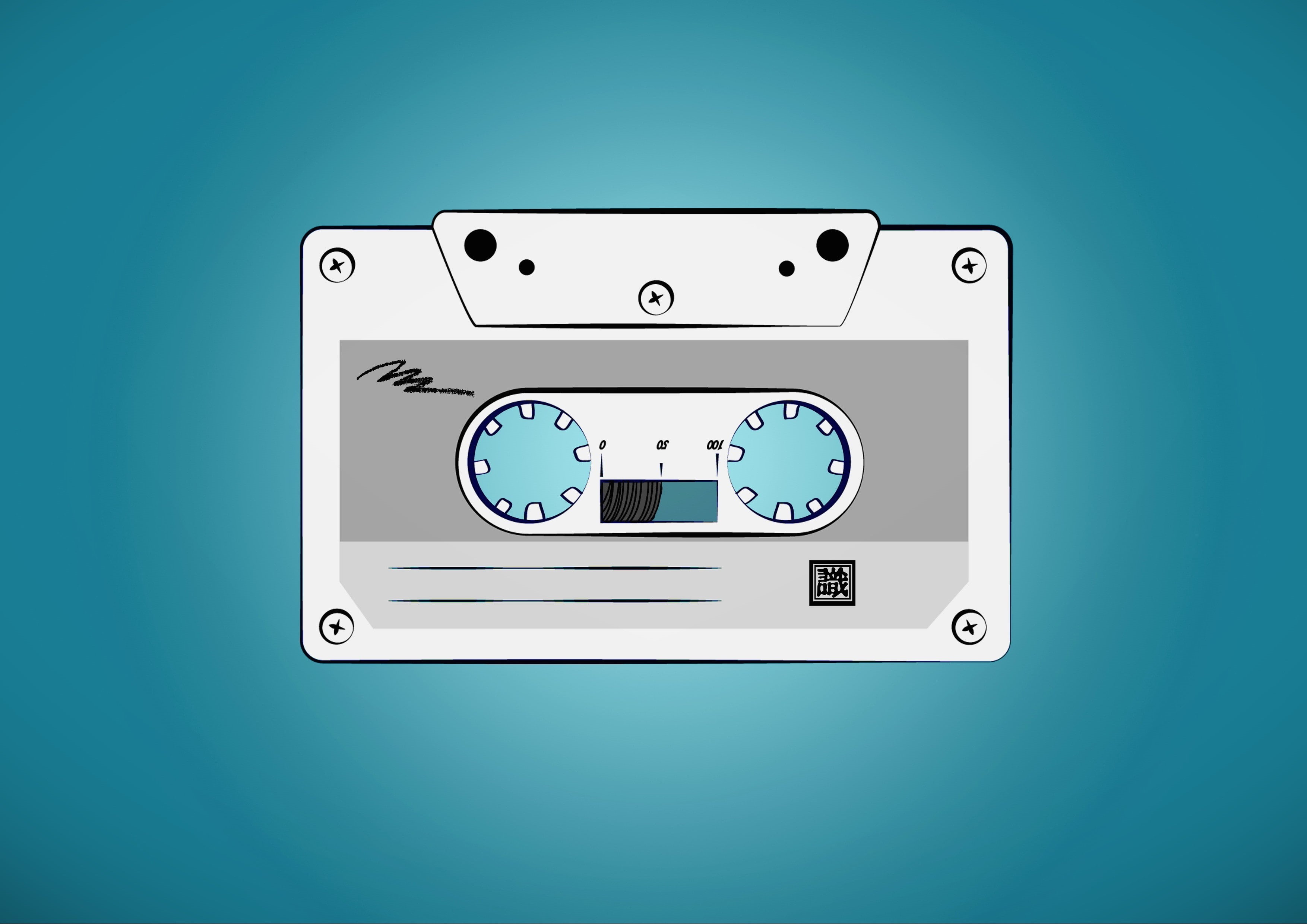 2K, vintage, artwork, cassette, minimalism, HD Wallpaper