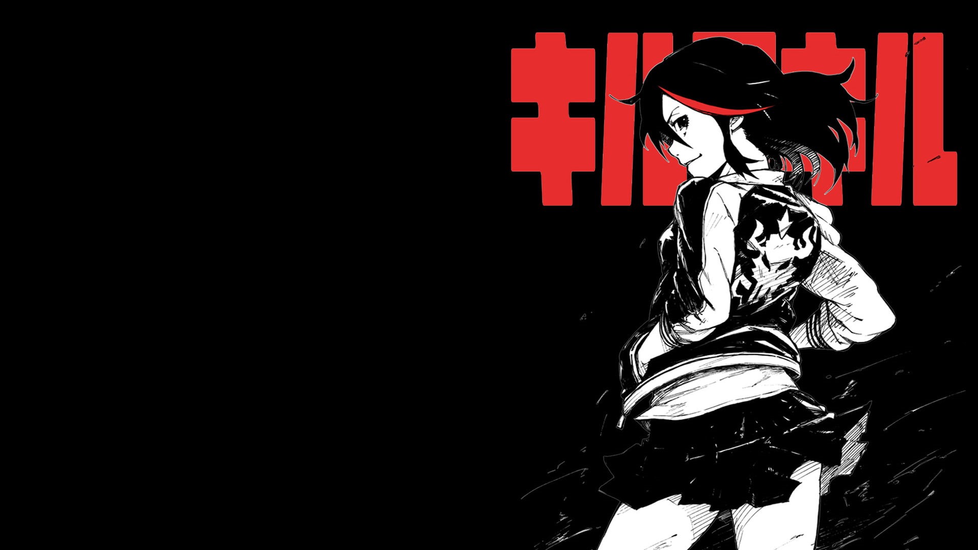 copy space, sunglasses, 1080P, young women, front view, young adult, anime, female, indoors, white, Kill la Kill, three quarter length, lifestyles, hat, HD Wallpaper
