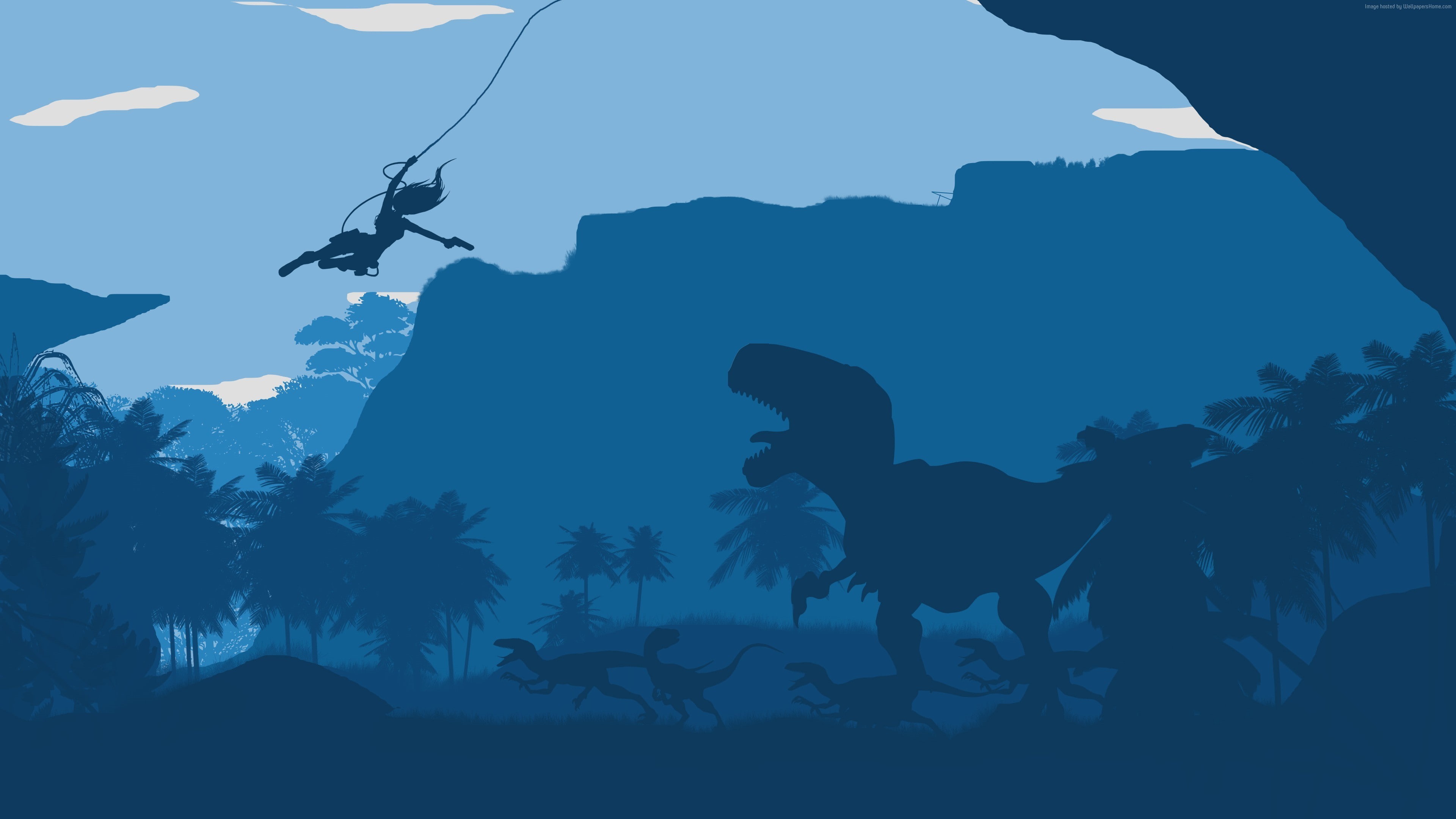 Flatdesign, symbols, 4K, Tomb Raider, HD Wallpaper