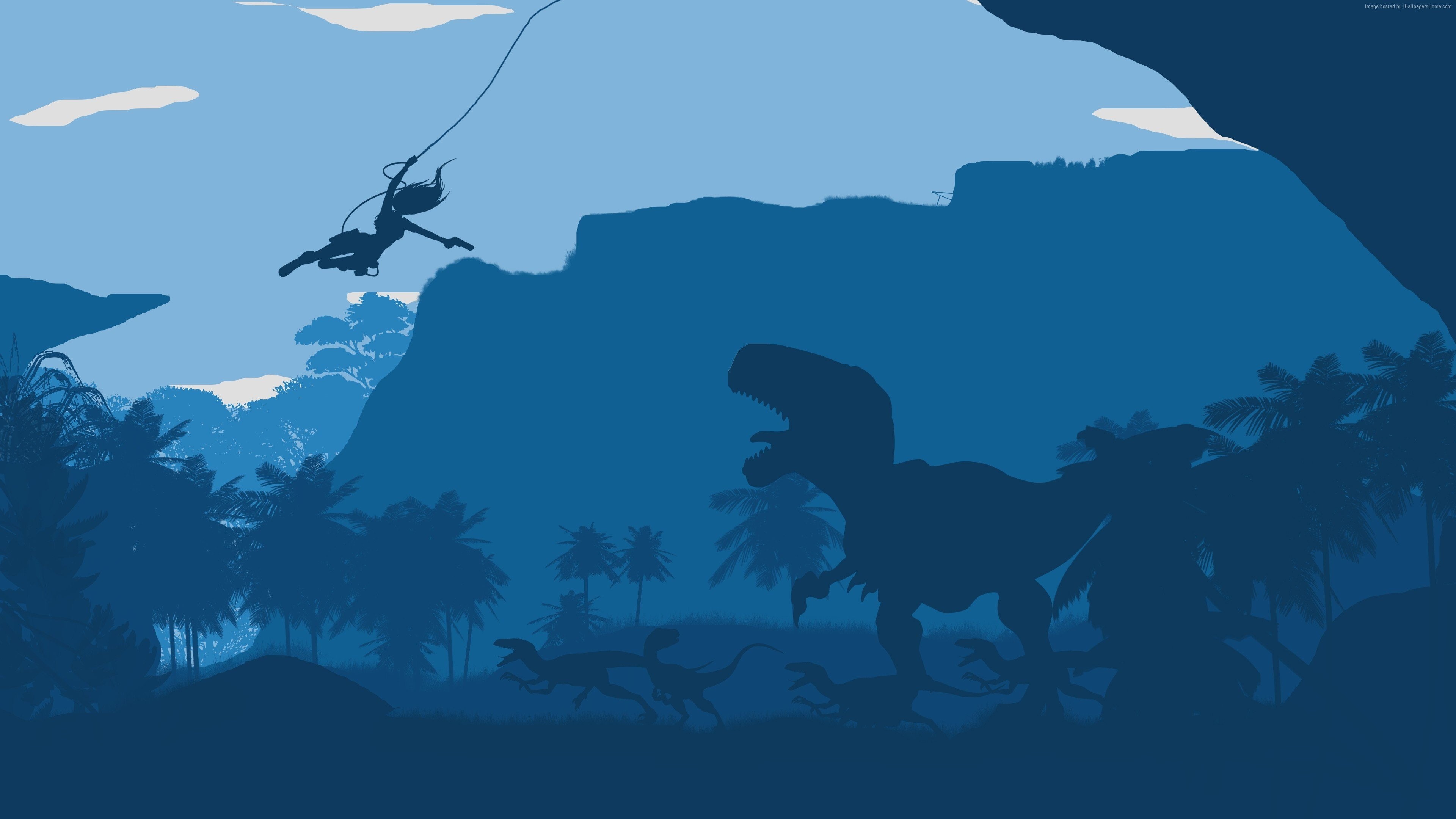 Tomb Raider, Flatdesign, symbols, 4K, HD Wallpaper