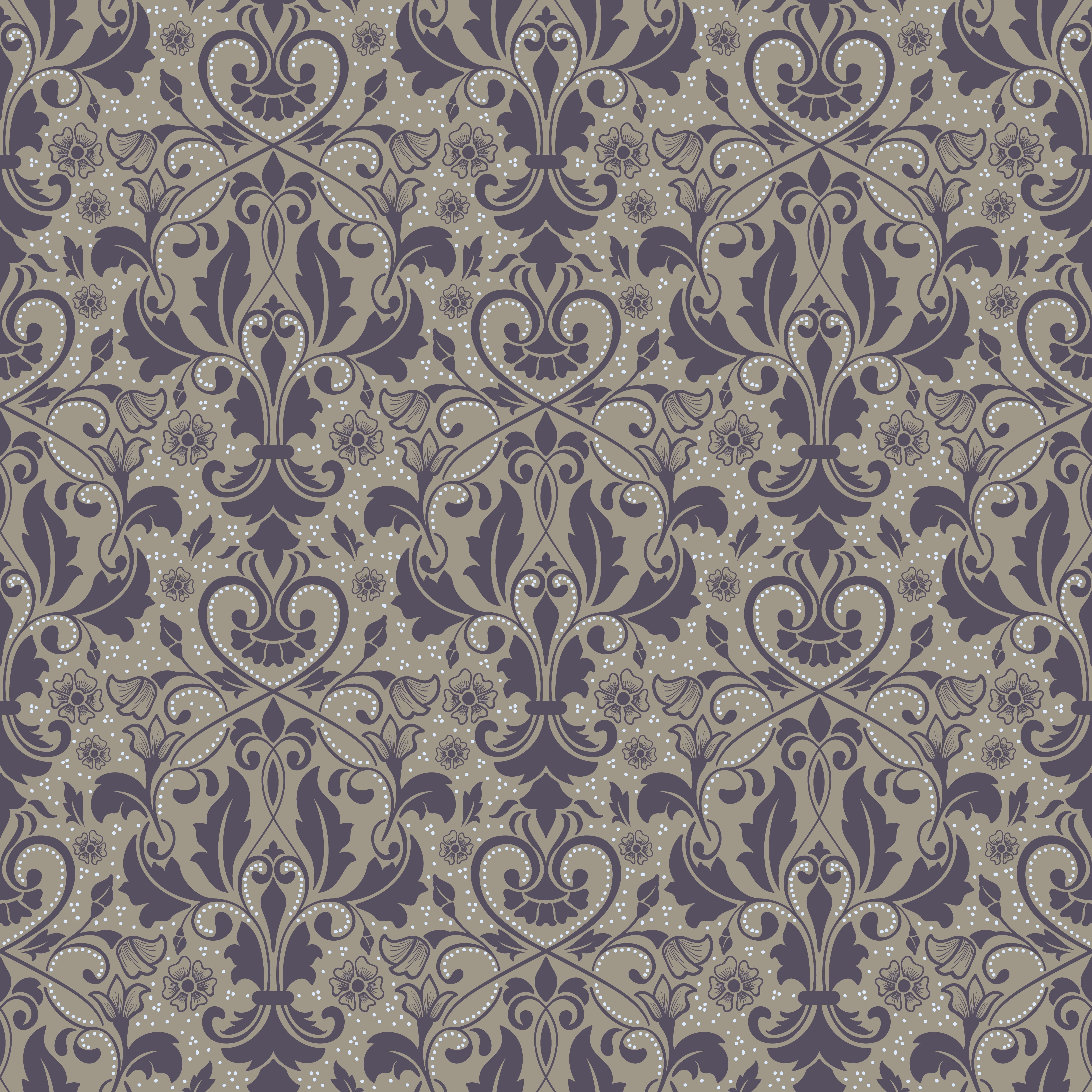 seamless, background, 4K, ornament, vector, pattern, damask, texture, Phone HD Wallpaper
