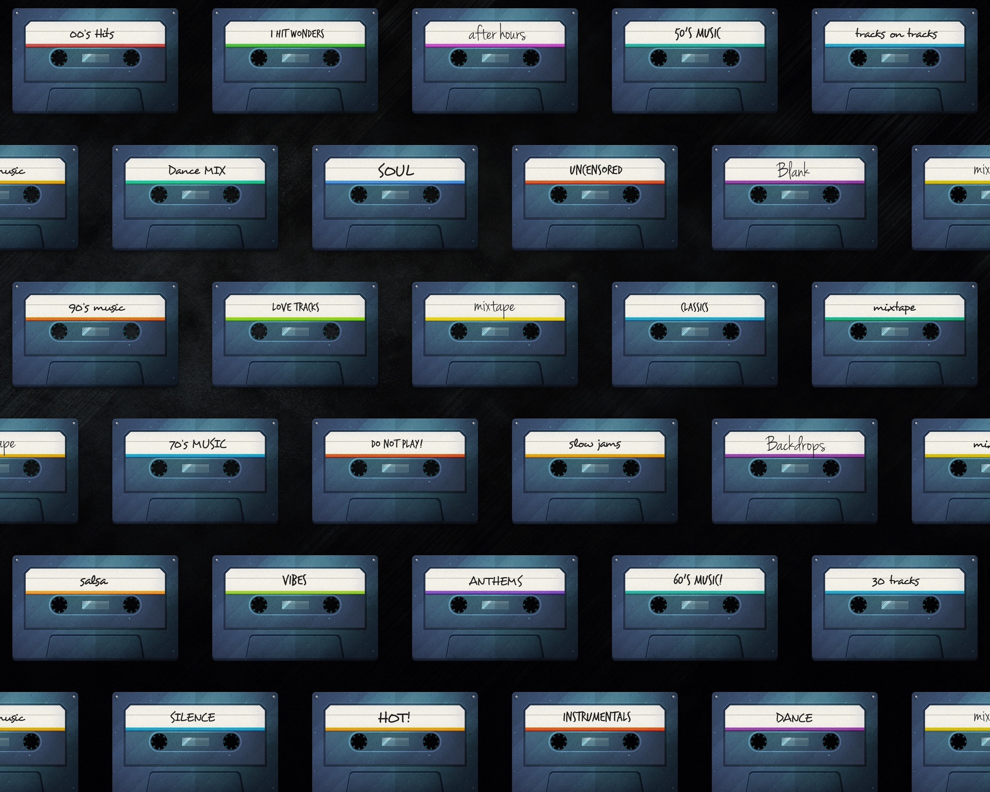 graphic design, 2K, abstract, vector, cassette, HD Wallpaper