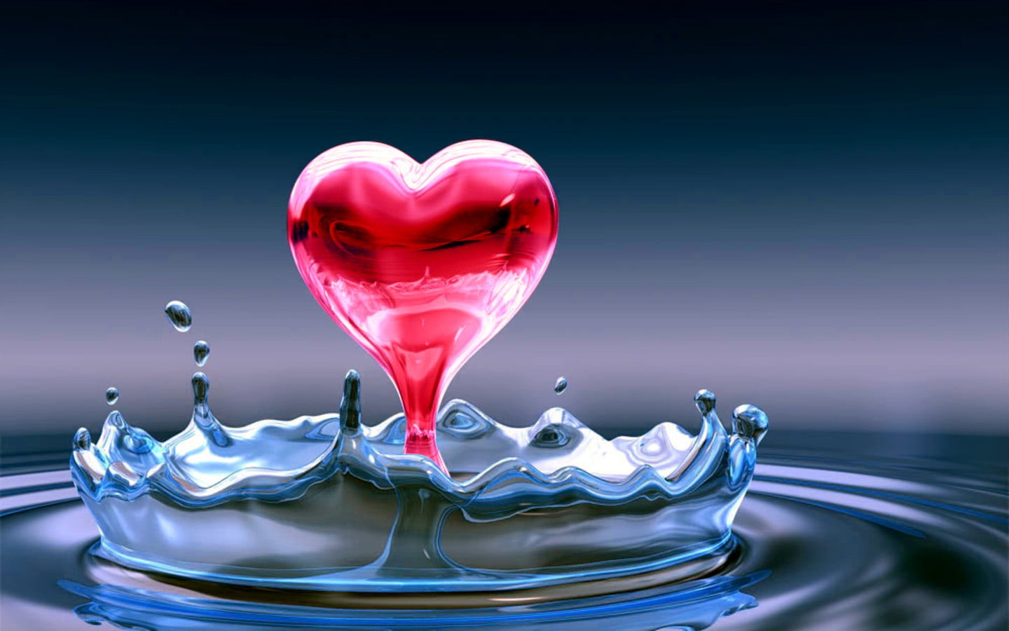 splashing, studio shot, motion, reflection, water, blue background, digital composite, no people, indoors, close-up, ripple, design, blue, red, HD Wallpaper