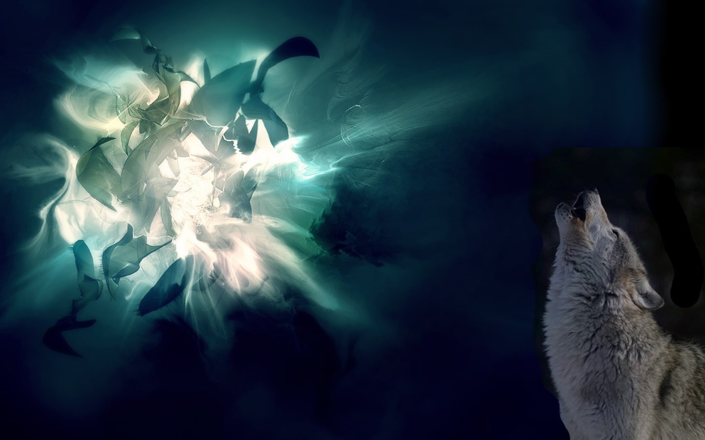 abstract, hd, wolf, 720P, howling, HD Wallpaper