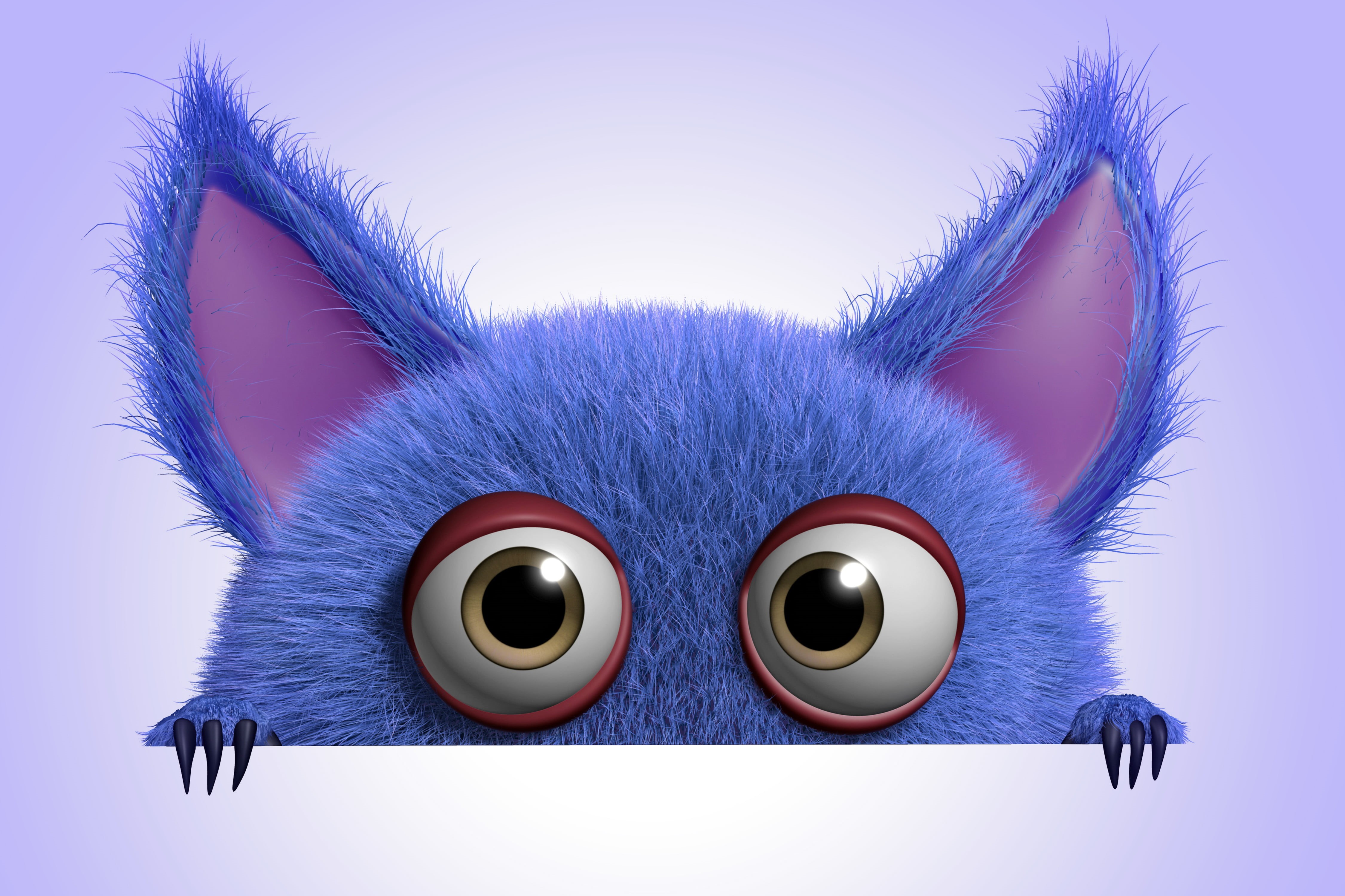 human Face, bird, blue background, no people, fun, kitten, indoors, representation, colored background, isolated, mammal, creativity, cute, pets, animal, HD Wallpaper