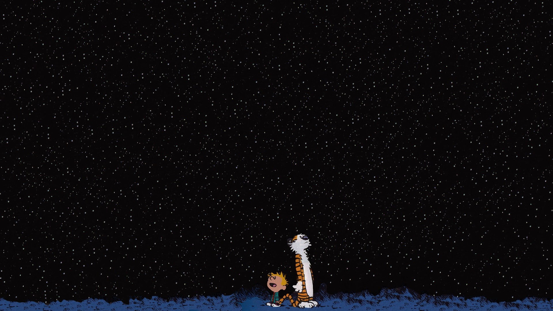 child, character, motion, people, tiger, winter, space, comics, 1080P, real people, star - space, low angle view, artwork, cartoon, architecture, lifestyles, HD Wallpaper