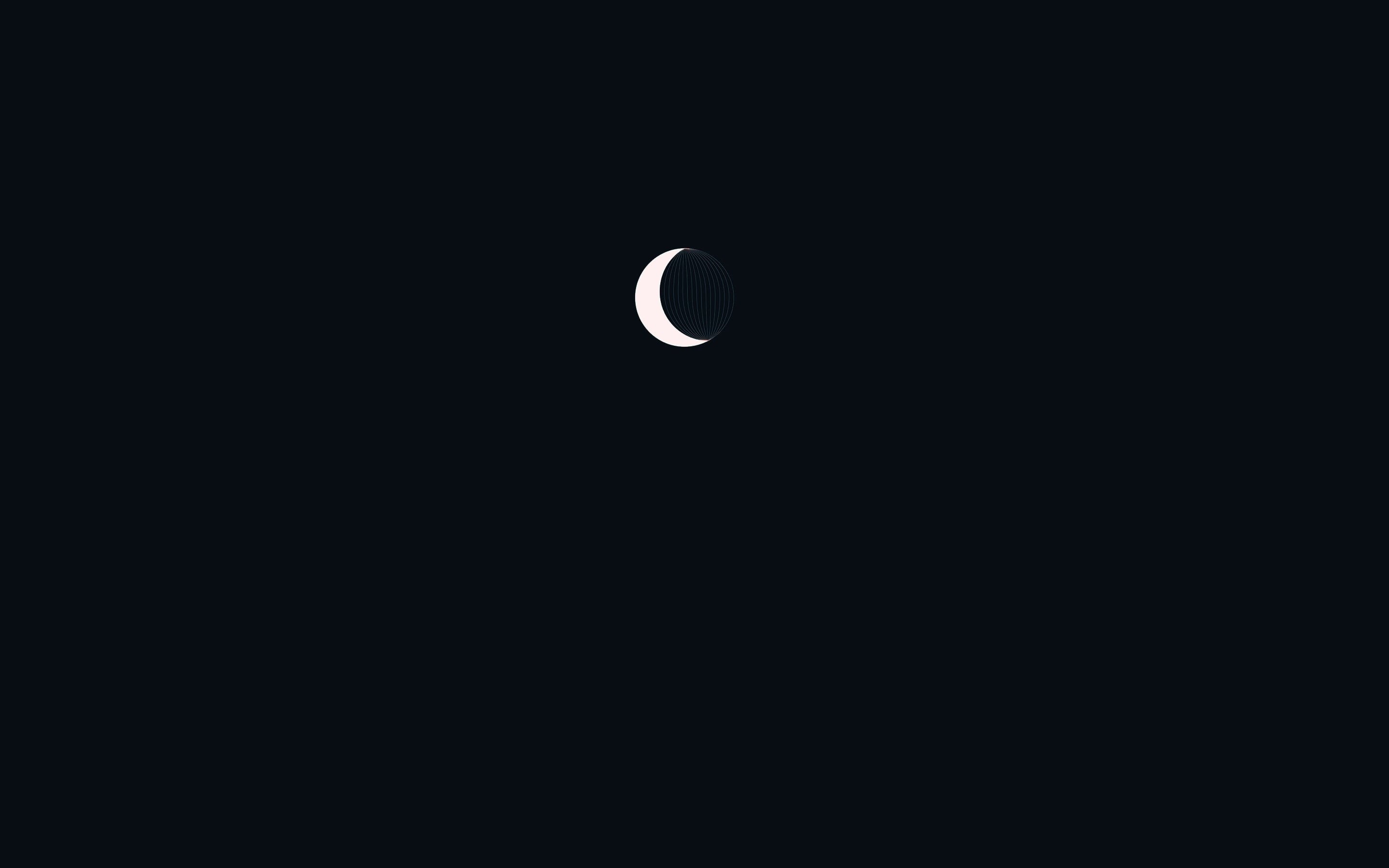 Artistic, Minimalist, 2K, Night, Moon, HD Wallpaper