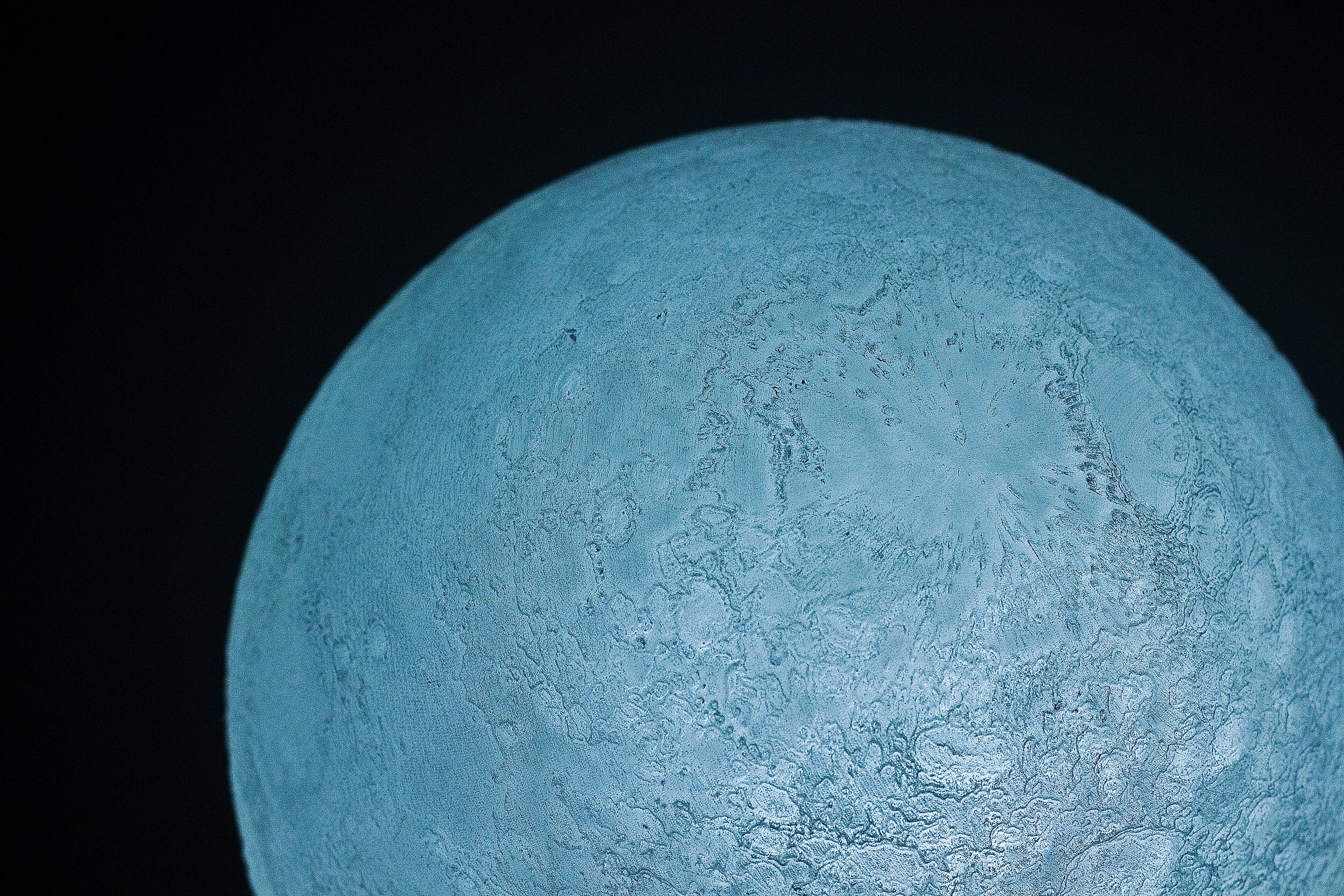 nature, night, sphere, black background, planet - space, astronomy, single object, indoors, 4K, science, 4K, Moon, shape, planet earth, LED, no people, HD Wallpaper