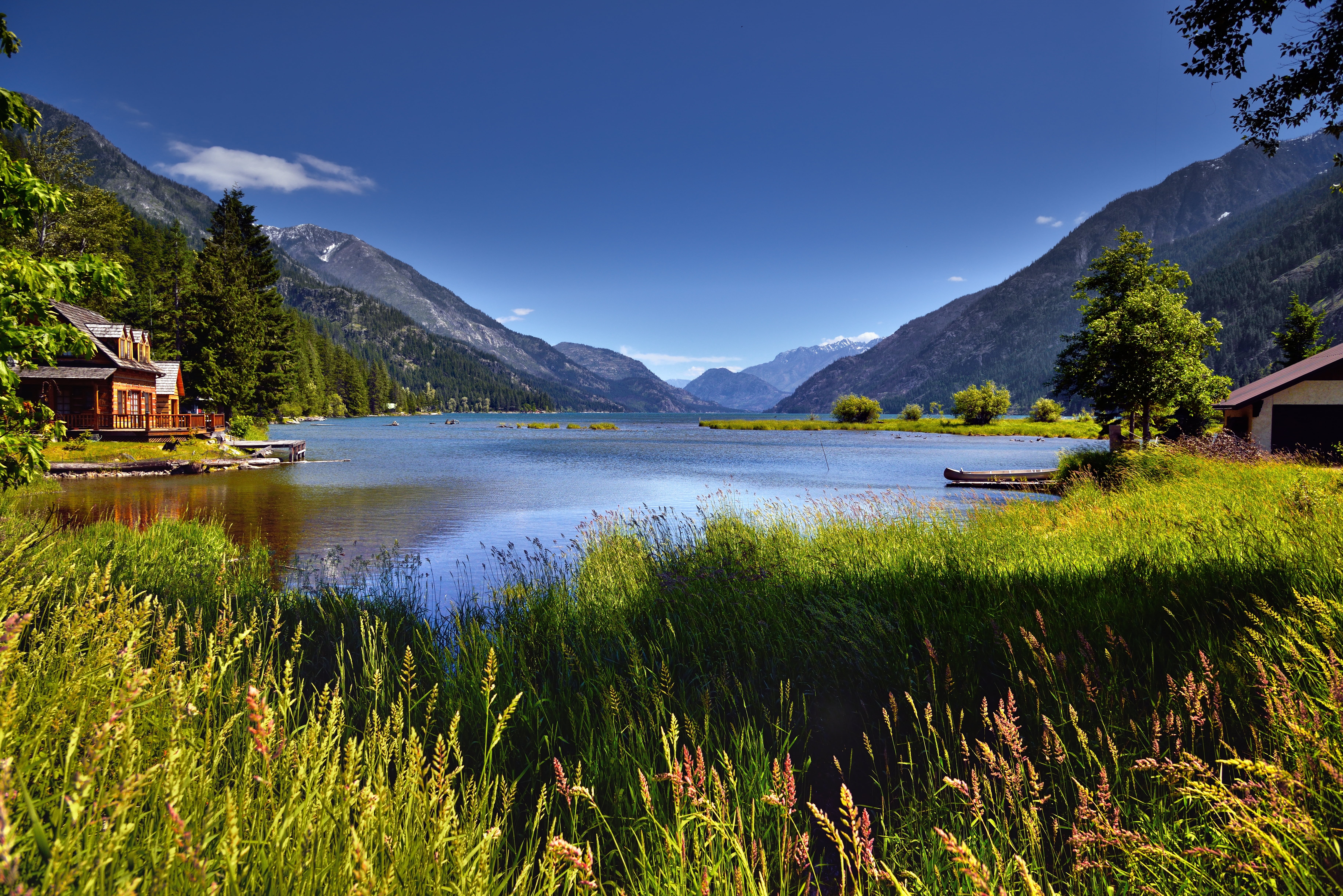 Grassy, Lonely, Nature, Sawtooth, near, 5K, Valley, Field, Bonanza, Landscape, Lake Chelan National Recreation Area, Rd, daytime, Canvas, Recreation, Castle Rock, HD Wallpaper