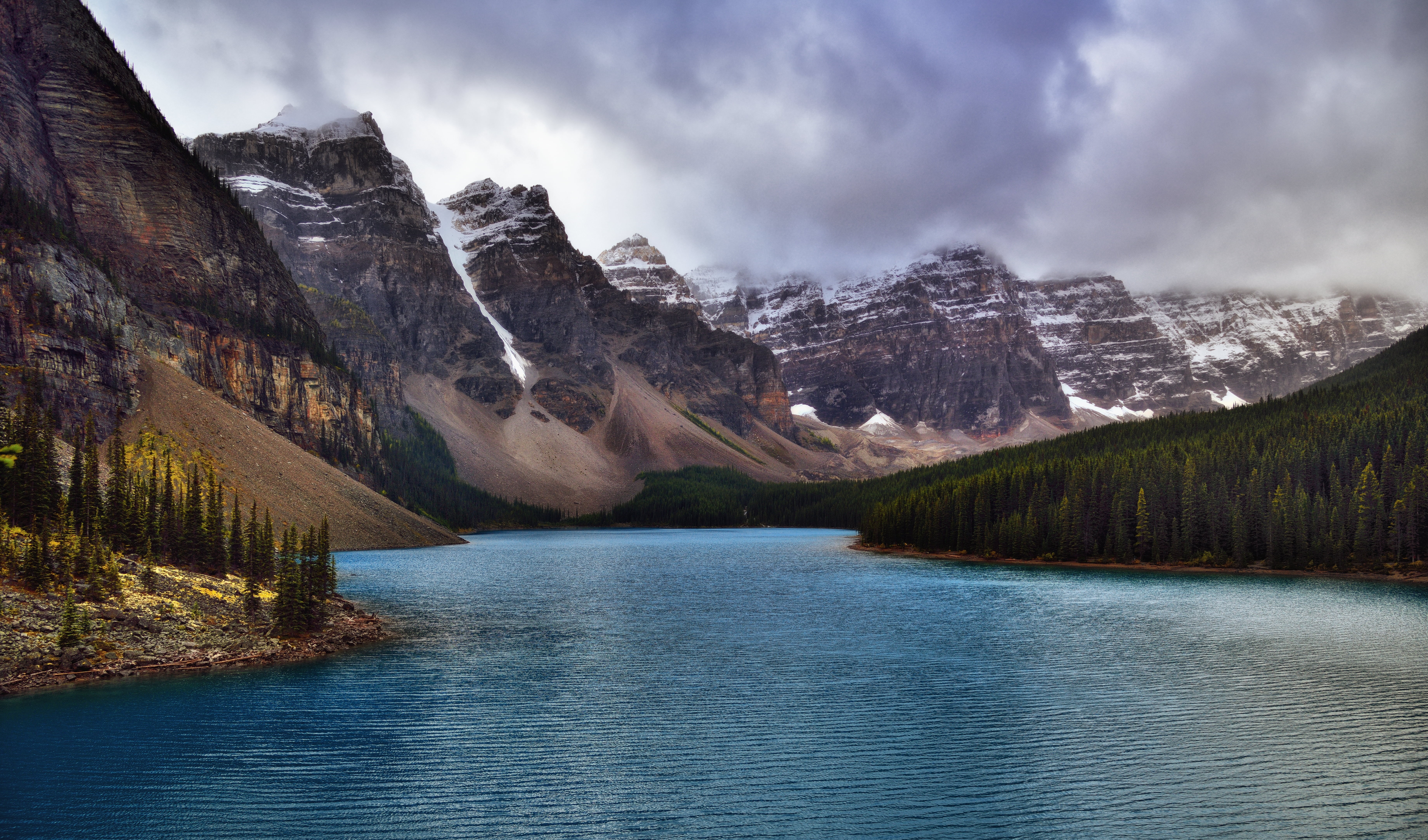 sky, Southern, Canada, Pro, Continental Divide, Mount Perren, beauty In Nature, Mount Allen, Core Area, Mount Little, Nature, Moraine Lake, forest, Glacial Flour, HD Wallpaper