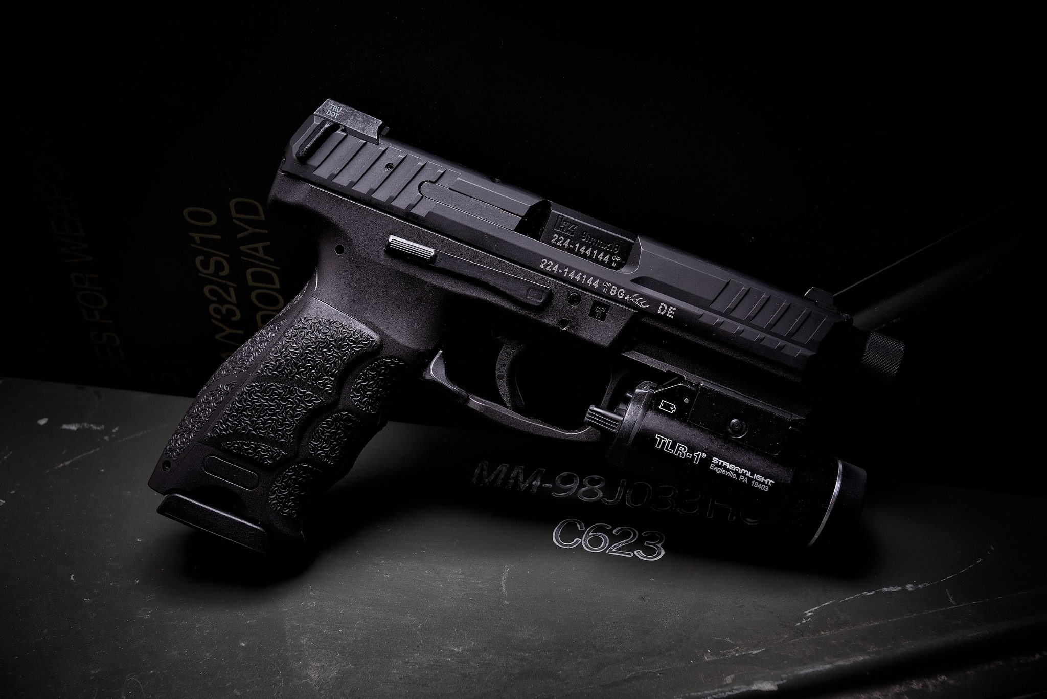 1080P, gun, HK VP9, flashlight, Tactical, HD Wallpaper