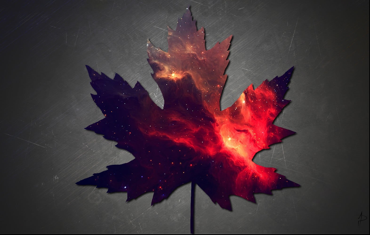 maple leaf, water, fire - natural phenomenon, star shape, fire, space, fall, stars, leaves, digital composite, misfortune, no people, 720P, motion, flame, HD Wallpaper