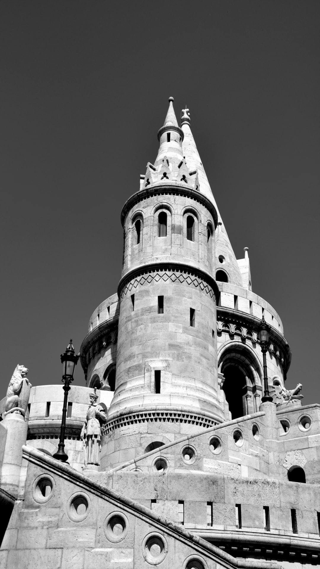 building exterior, clear, art, cars, clock, no people, belief, travel destinations, statue, mercedes, lamp, history, 1080x1920 px, travel, portrait, religion, Phone HD Wallpaper