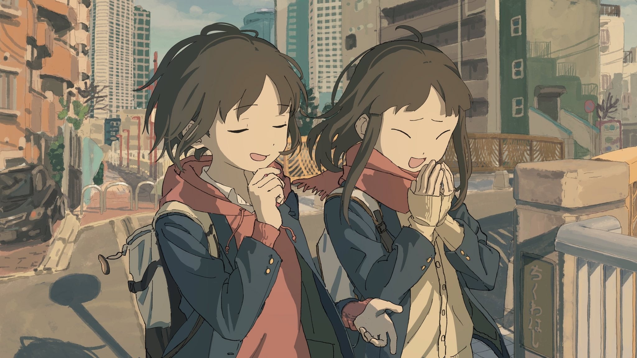 anime, original characters, school uniform, moescape, 1080P, anime girls, HD Wallpaper