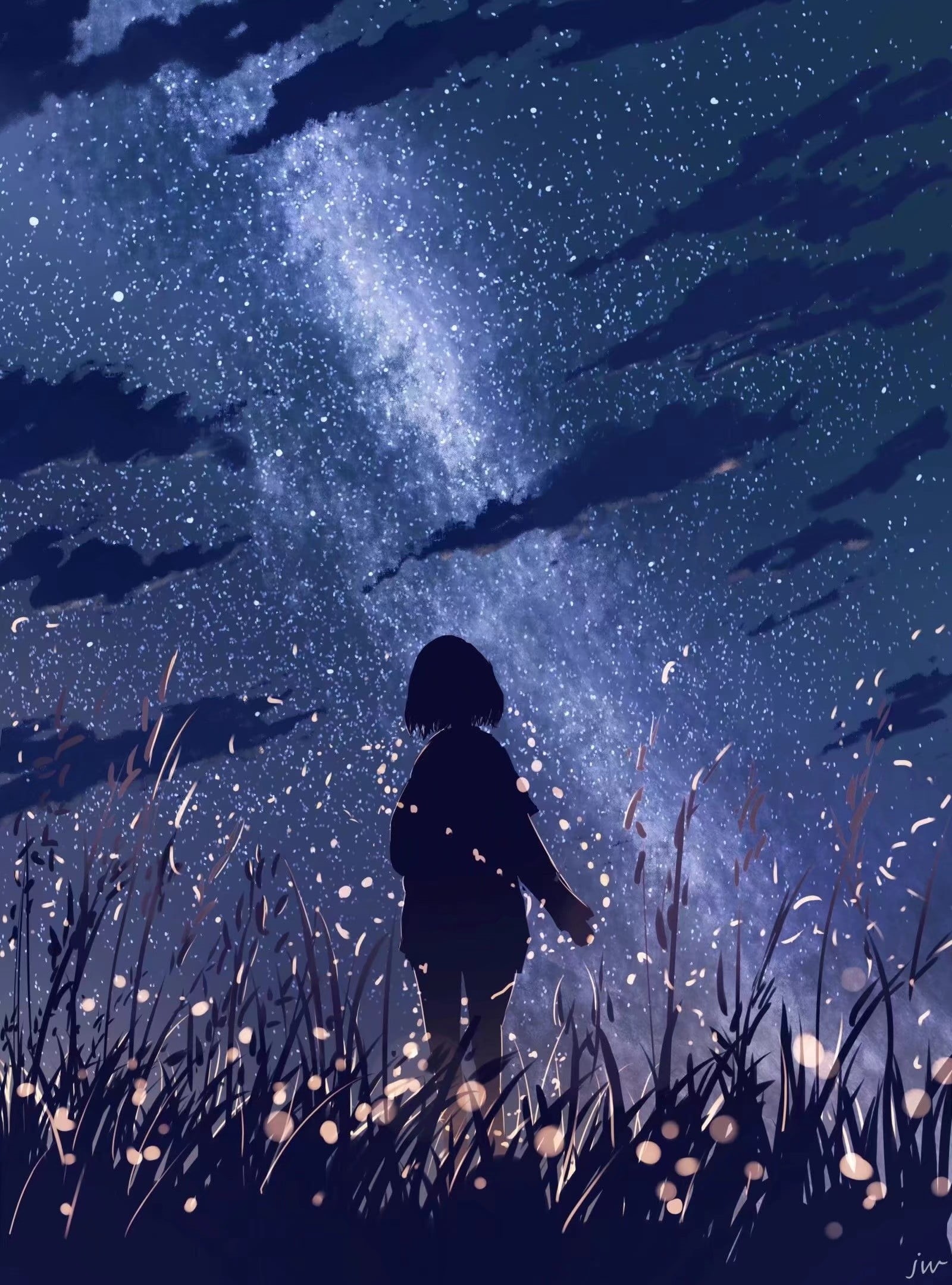 1080P, silhouette, moescape, Phone HD Wallpaper