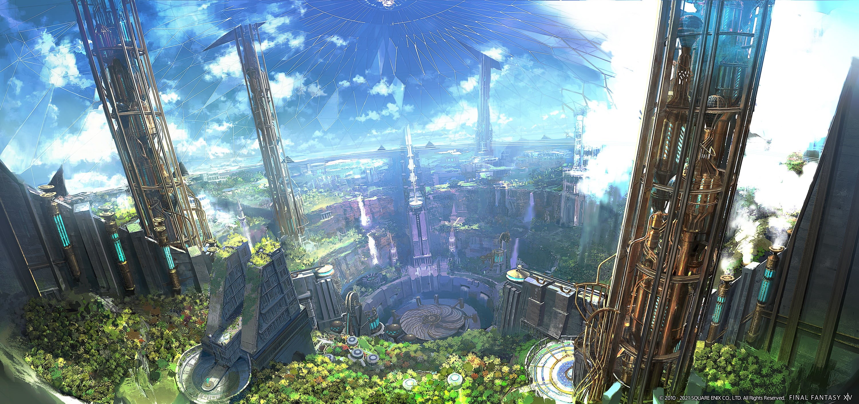 2K, fantasy architecture, moescape, HD Wallpaper