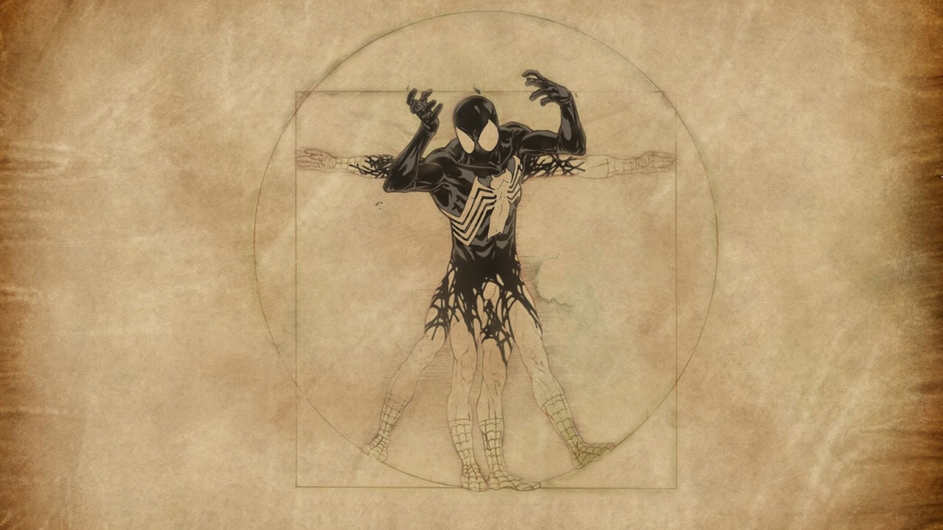 1080P, Spider-Man, creativity, angel, spider, religion, paper, venom, belief, no people, the past, man, antique, digital composite, human representation, HD Wallpaper