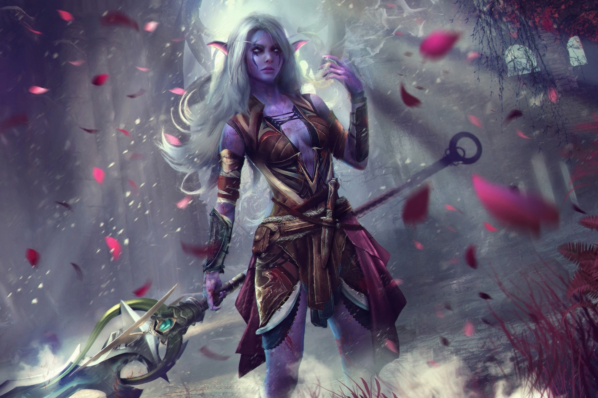 World of Warcraft, Eddy Shinjuku, 1080P, fantasy girl, Video Game Art, HD Wallpaper
