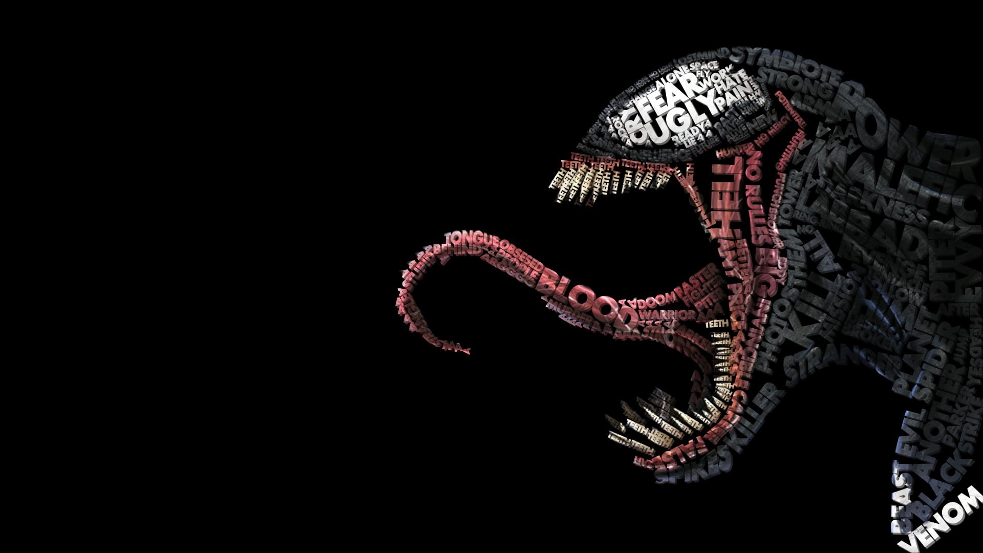 animal, illustration, backgrounds, animals in captivity, biology, lizard, no people, Eddie Brock, reptile, animal body part, copy space, black Color, animal wildlife, HD Wallpaper