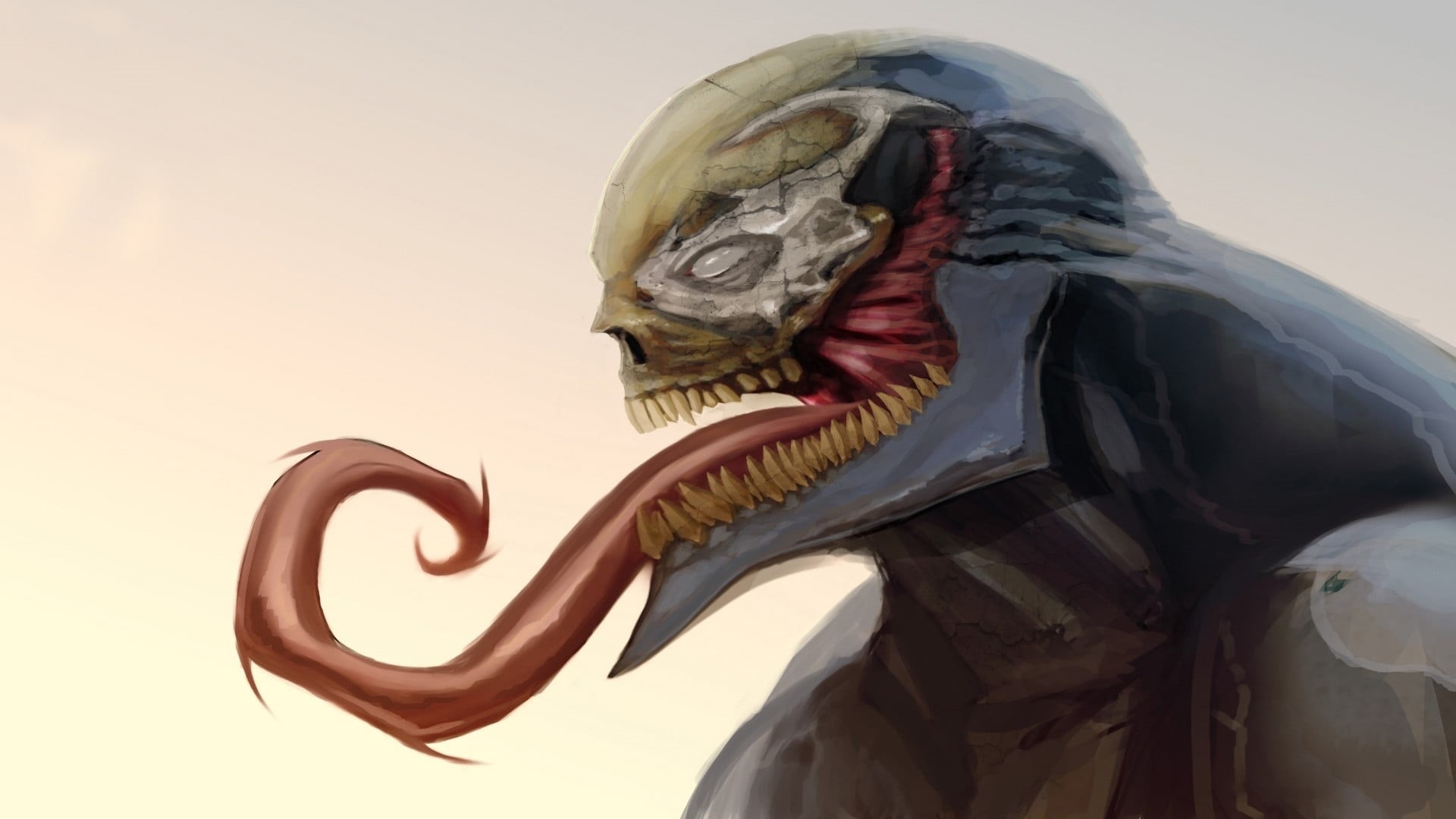 clothing, day, profile view, human representation, representation, side view, art and craft, outdoors, sculpture, Venom, illustration, bird, people, Marvel Comics, HD Wallpaper
