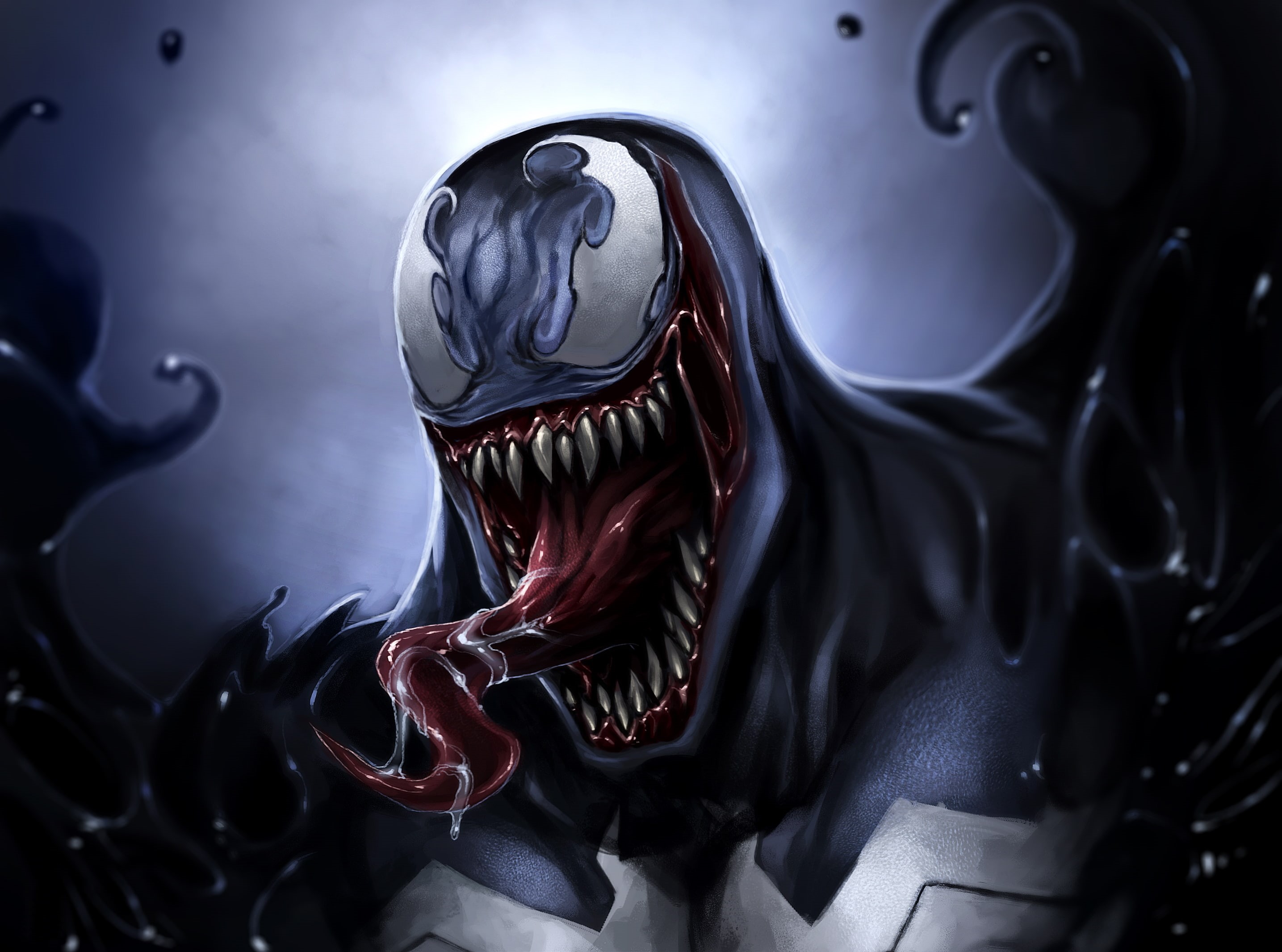 indoors, language, focus on foreground, Eddie Brock, representation, mask - disguise, artwork, three-dimensional Shape, mystery, close-up, art and craft, HD Wallpaper