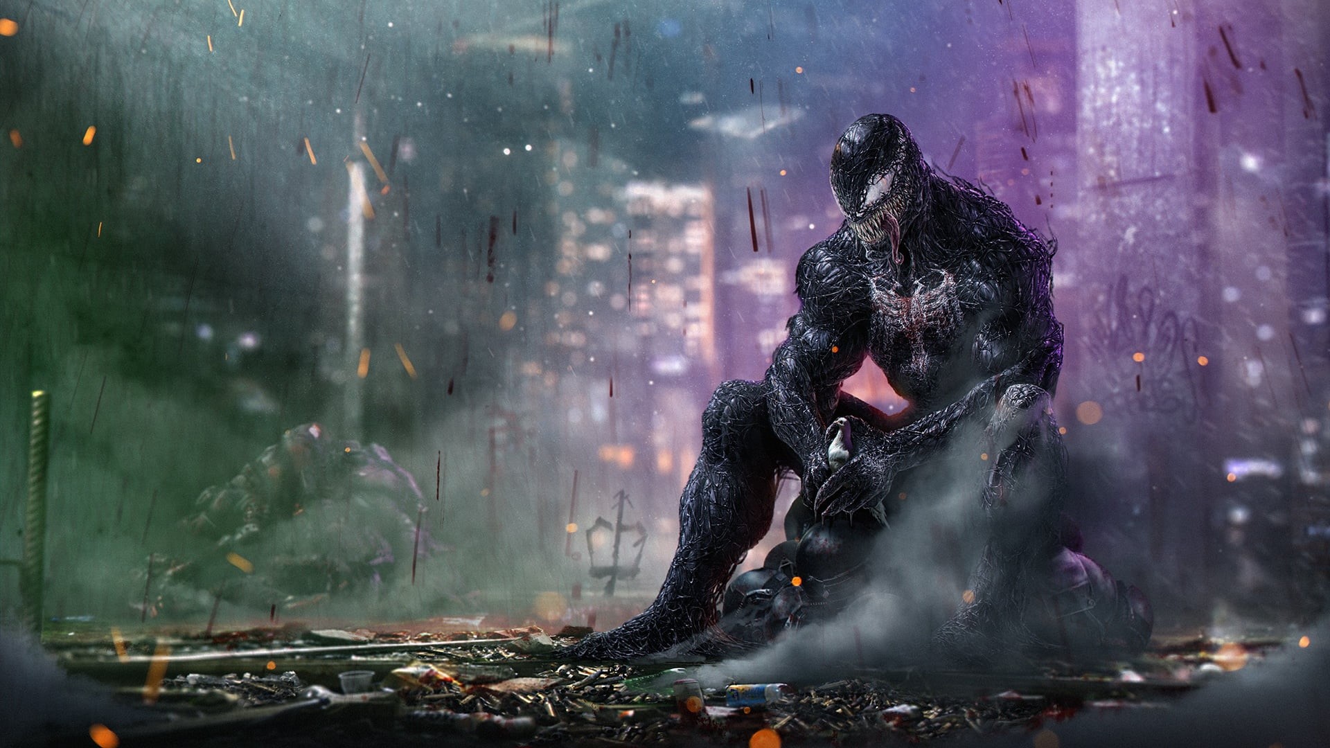 dove, bird, spider-man, 1080P, venom, eddie brock, marvel, symbiote, HD Wallpaper