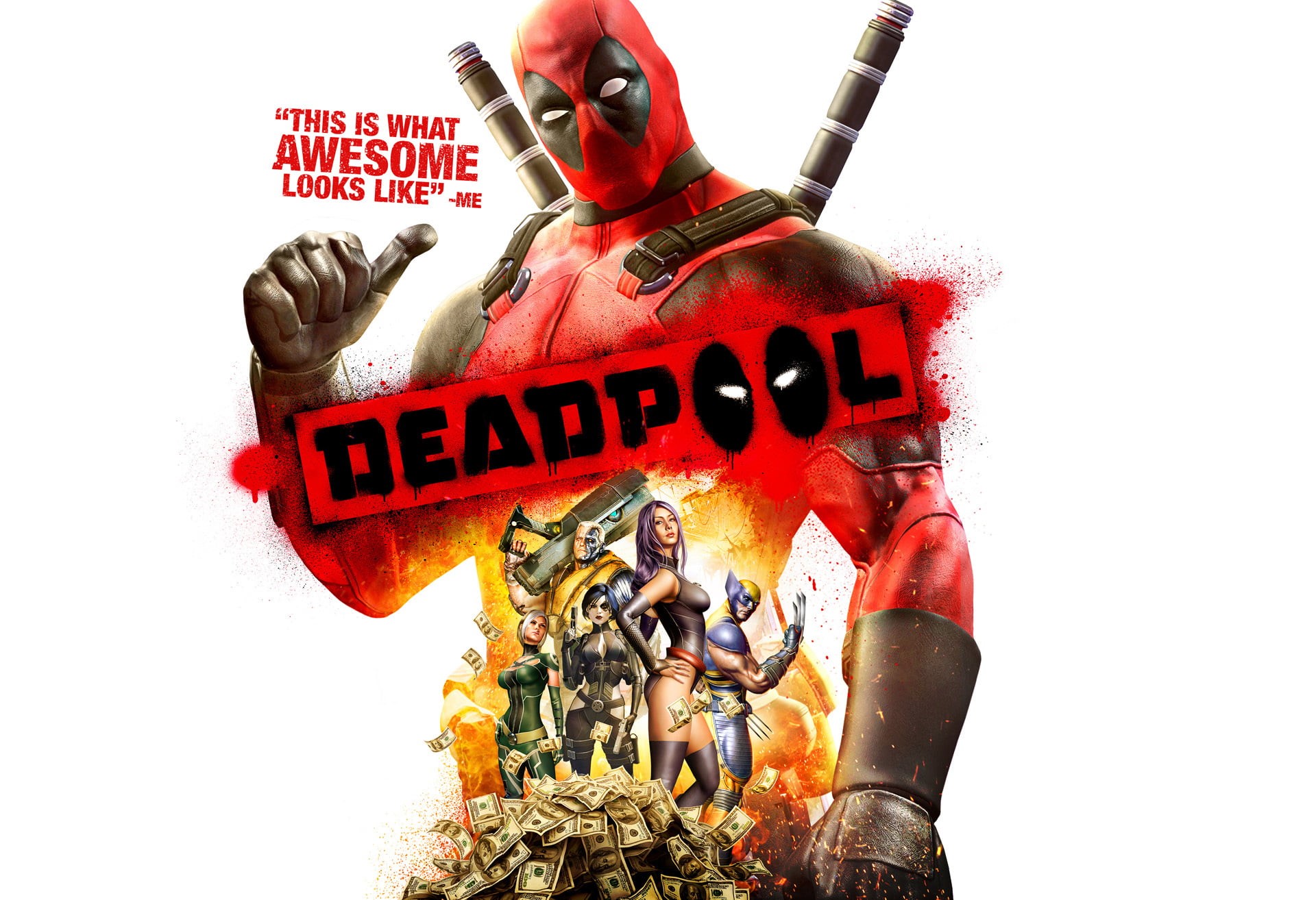 Deadpool, communication, isolated, the bucks, antihero, weapons, text, dollars, talkative mercenary, illustration, white Background, cut out, money, toy, HD Wallpaper