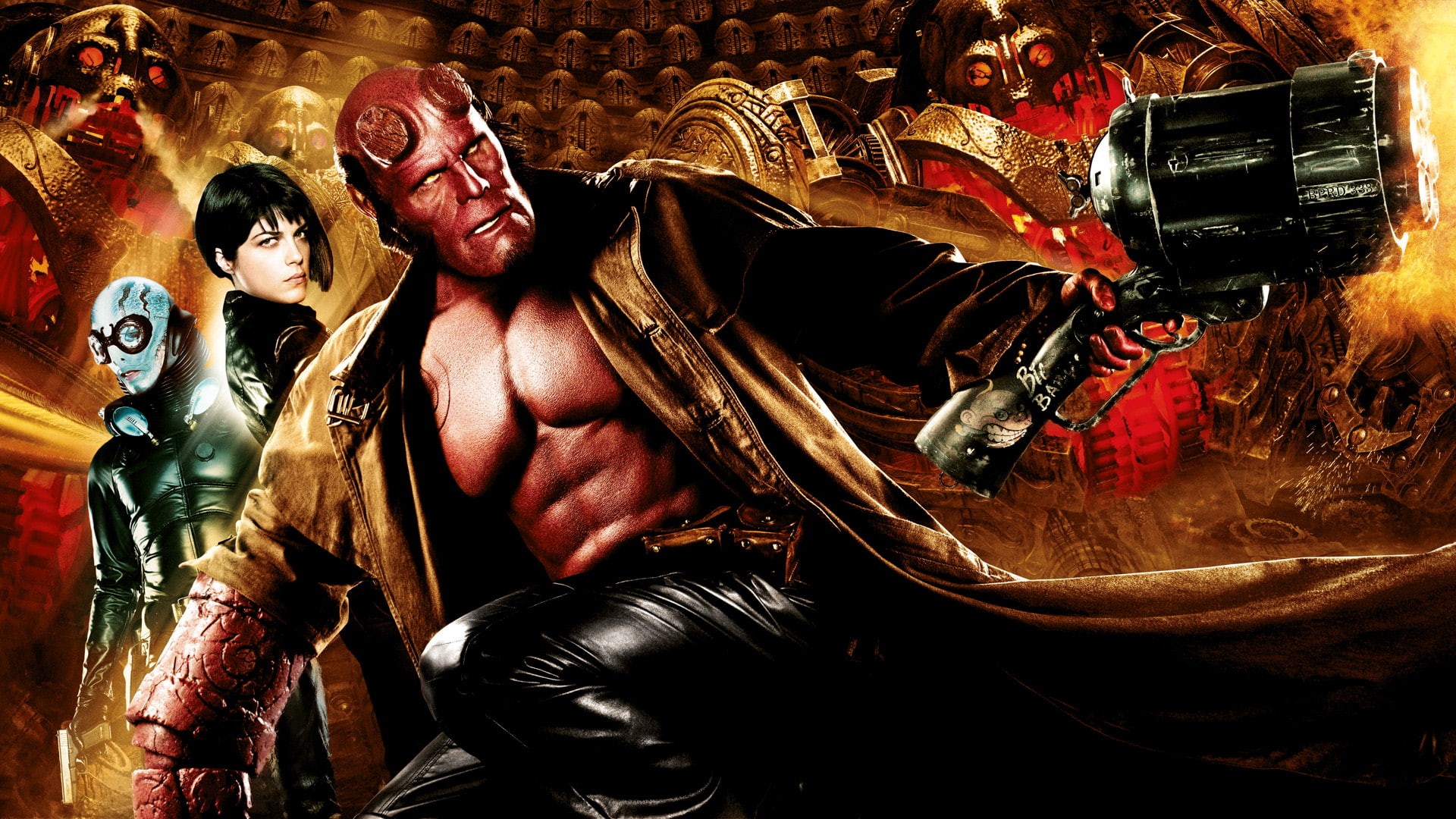 superhero, golden, hero, antihero, army, hellboy, 1080P, HD Wallpaper