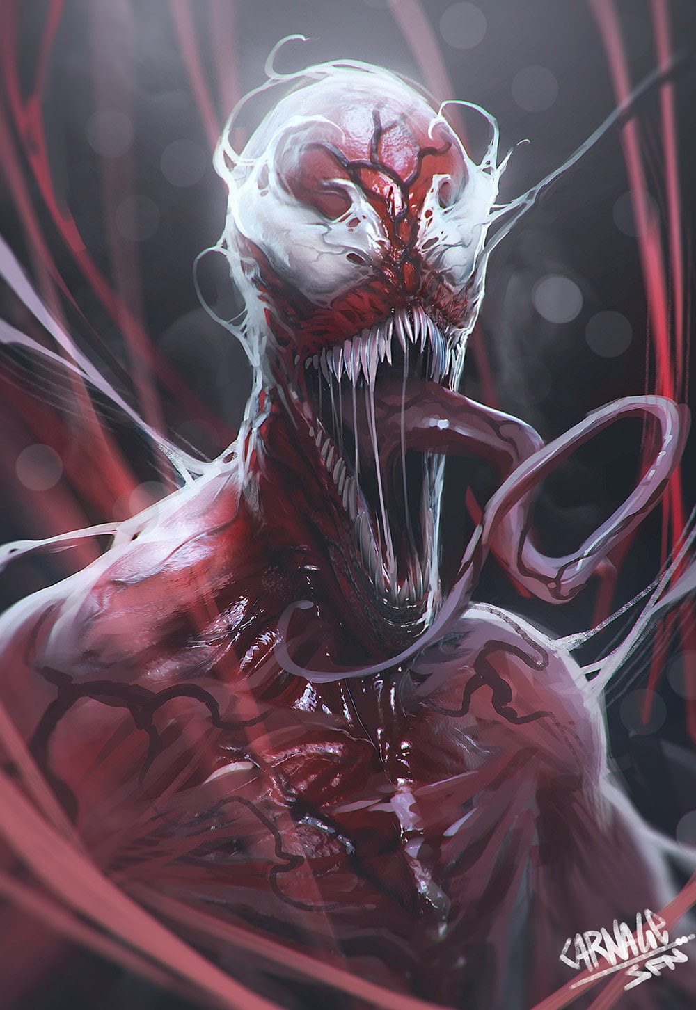 720P, blood, bird, Carnage, selective focus, indoors, celebration, horror, day, animal themes, animal, no people, representation, Symbiote, animal wildlife, Phone HD Wallpaper