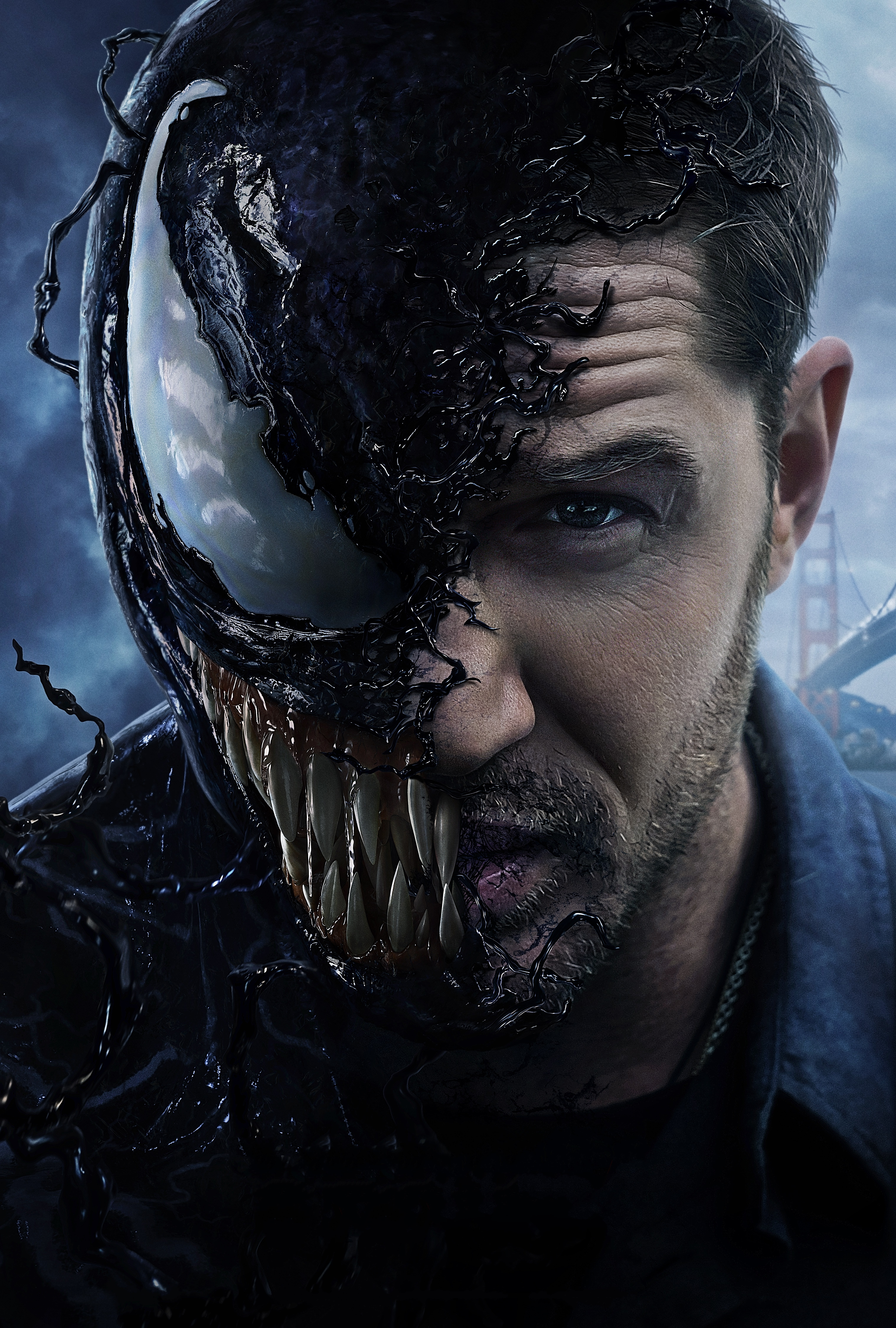 2018, Tom Hardy, Venom, 5K, 8K, Marvel Comics, Phone HD Wallpaper