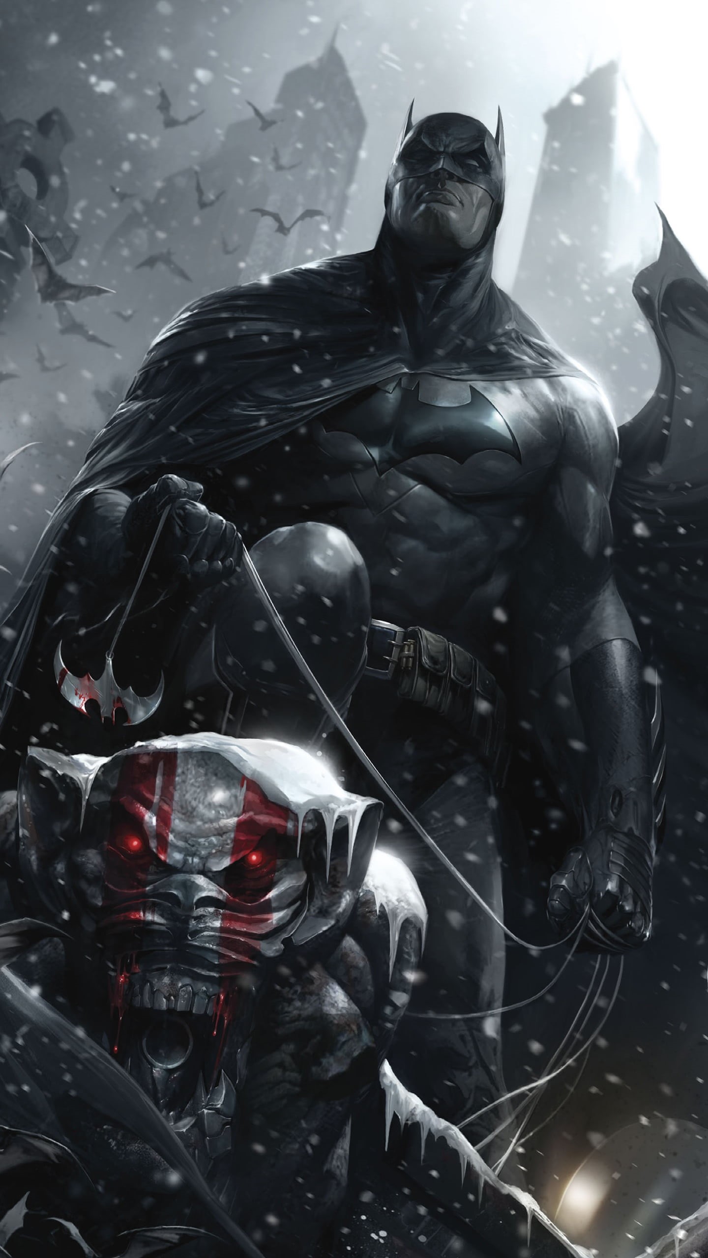 DC Comics, Batman, digital art, 2K, video games, artwork, fan art, Phone HD Wallpaper