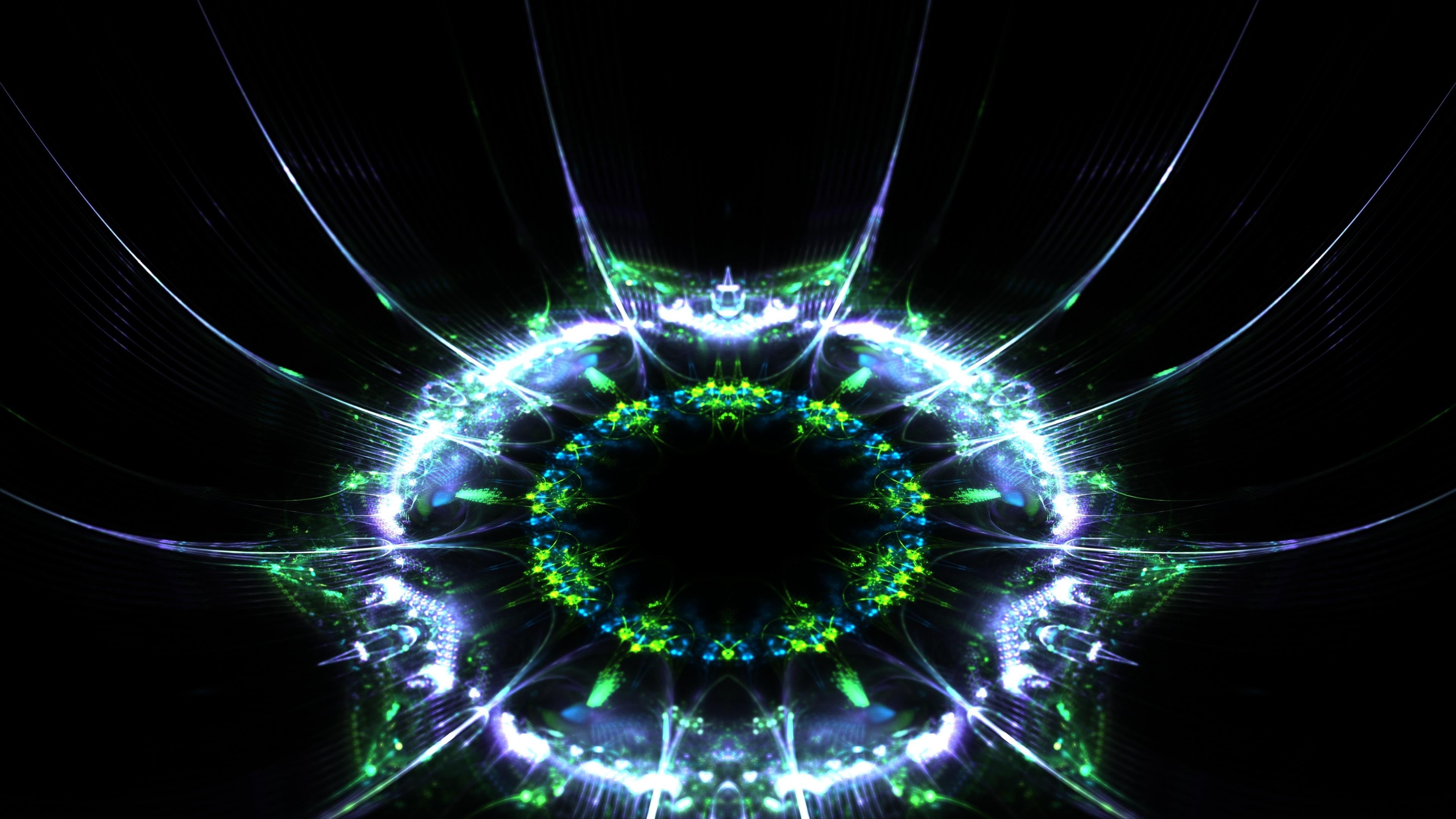 illuminated, digital art, unique, light, science, lighting equipment, round, light painting, light - natural phenomenon, dreamscape, black background, artsy, HD Wallpaper