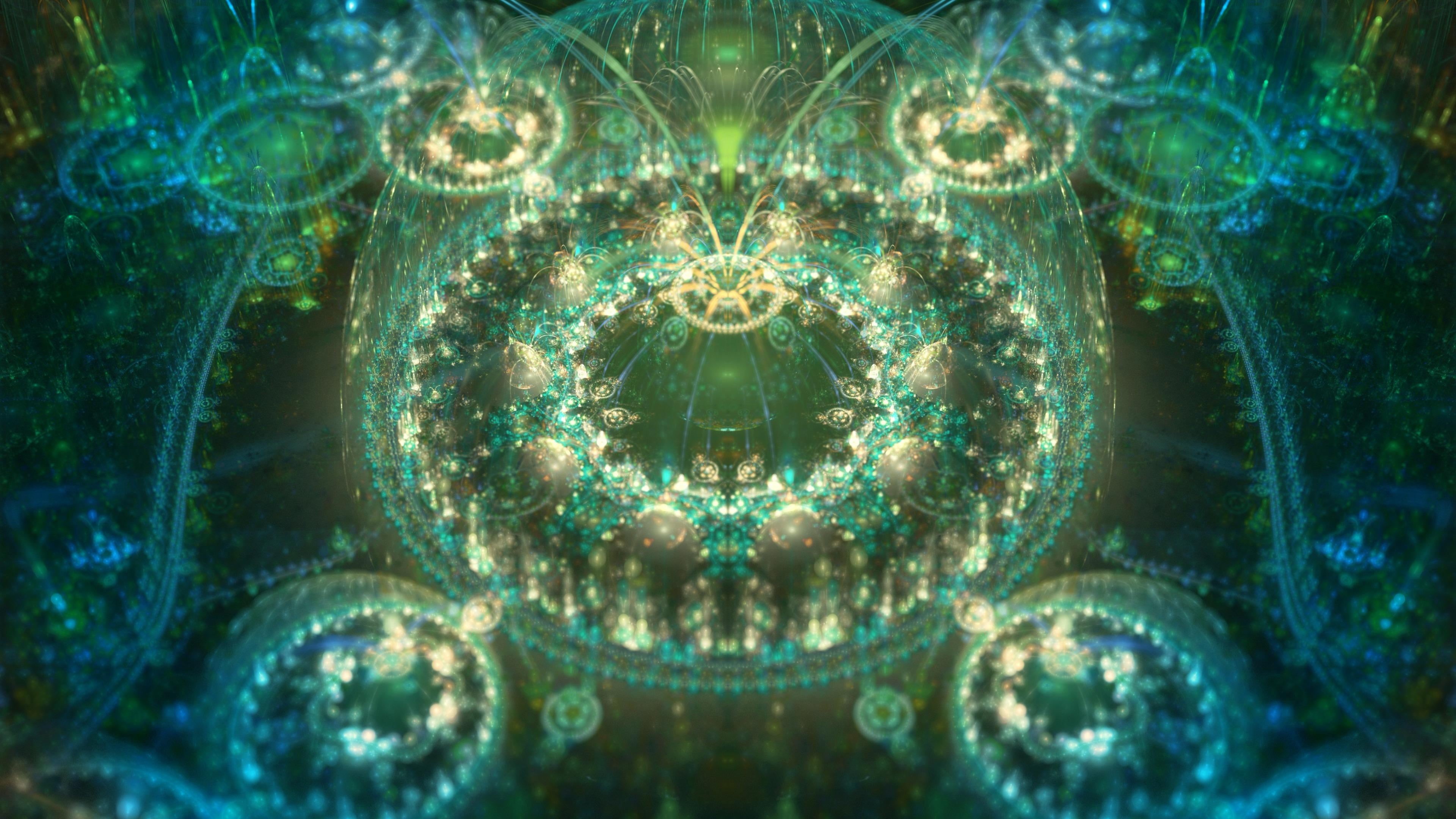 magic, fractal, bubble, water, beautiful, underwater, digital, fantasy, luxury, cool, animals in the wild, close-up, marine, art, animal, animal wildlife, HD Wallpaper