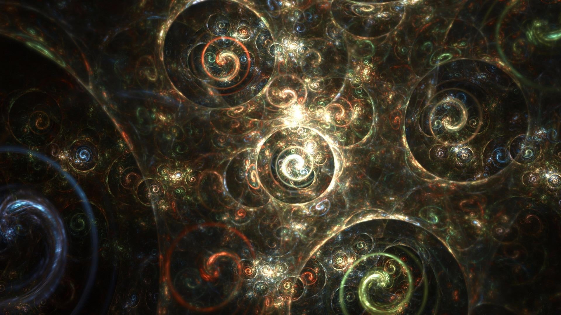 universe, high angle view, space, art, dreamscape, beautiful, food and drink, indoors, unique, 1080P, abstract, circle, fractal, light, backgrounds, full frame, HD Wallpaper