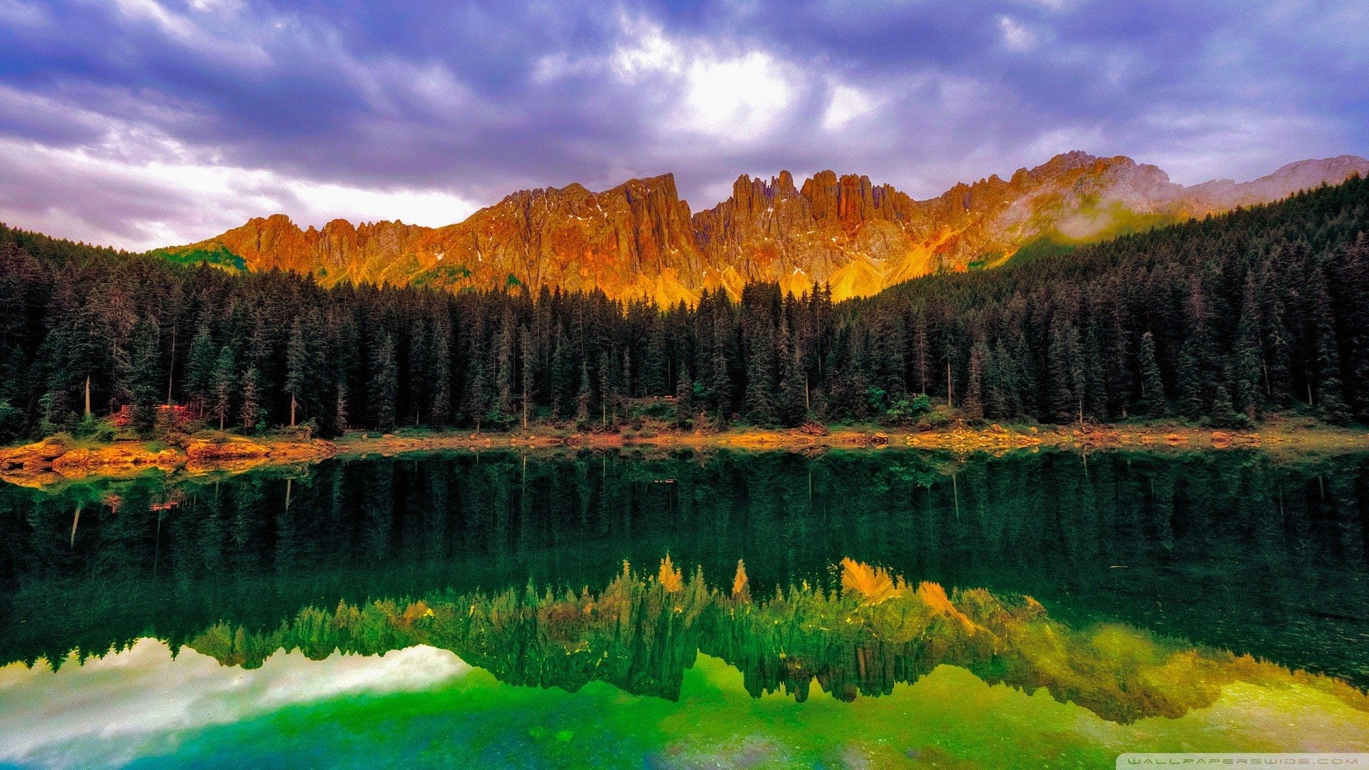 dreamscape, nature, emerald, reflections, 1080P, HD Wallpaper
