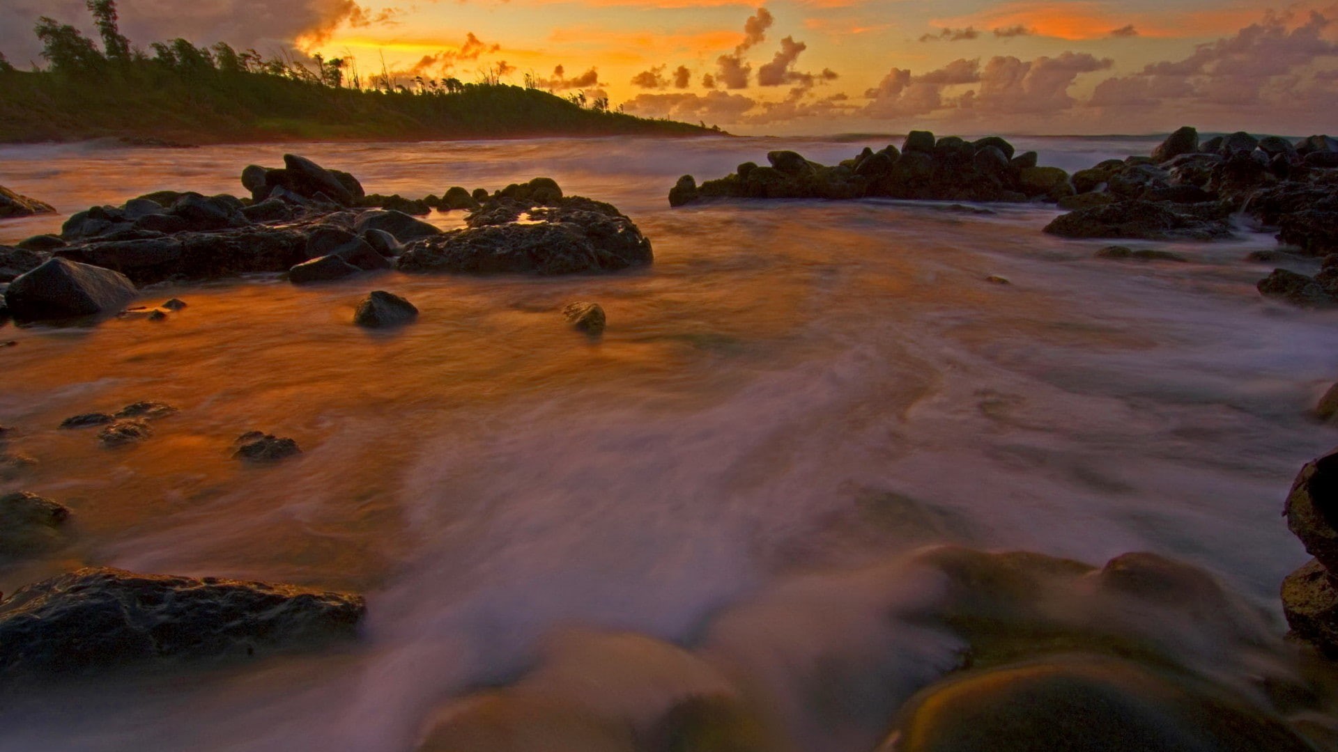 seaside, dreamscape, 1080P, HD Wallpaper