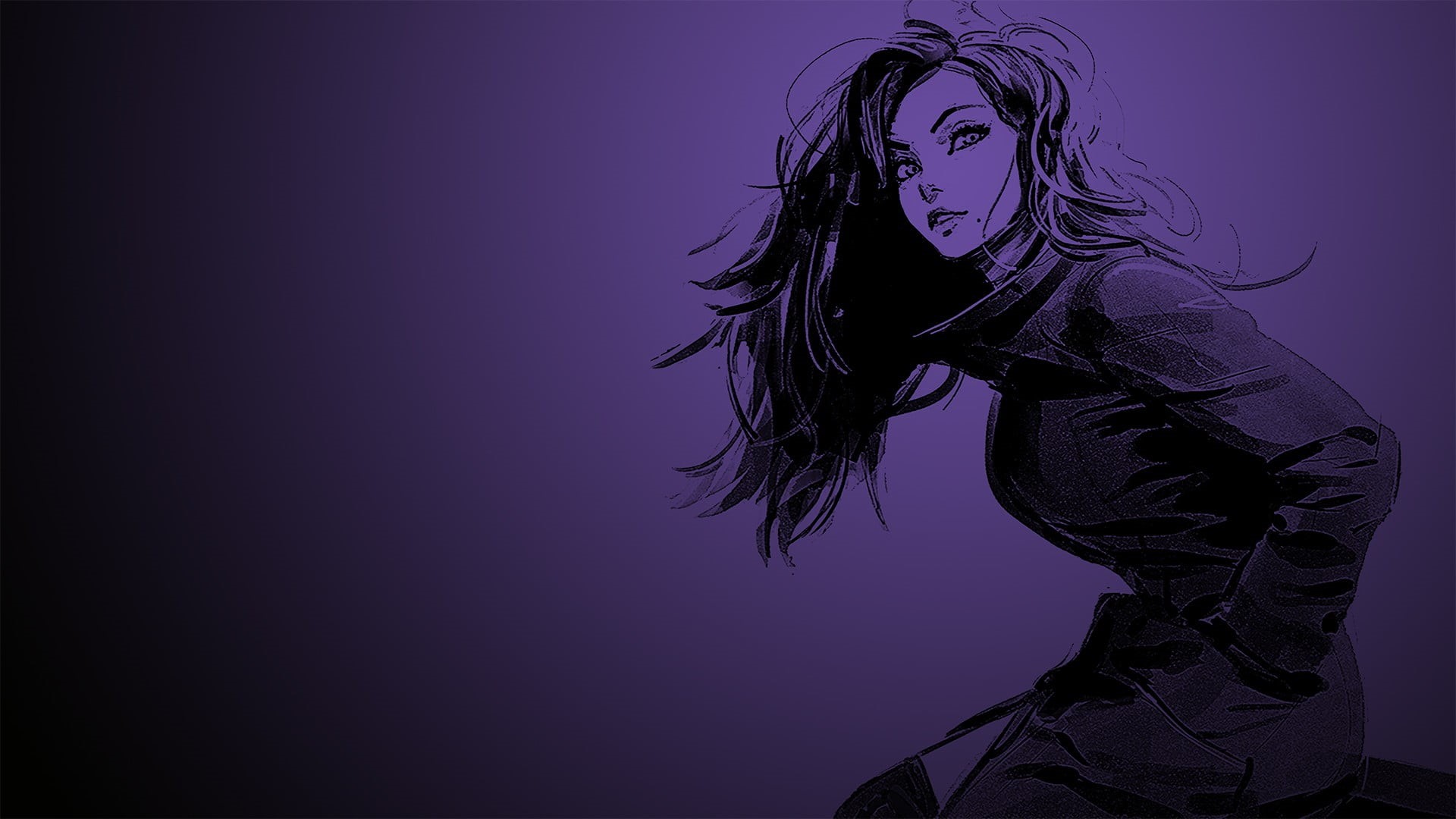 copy space, human hair, human face, jacket, dark, hair, young women, silhouette, Ilya Kuvshinov, one person, woman, sketch, young adult, wearing, obscured face, HD Wallpaper
